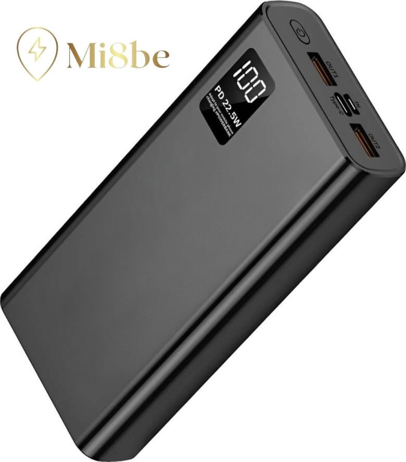 Image of MI8BE 20000 mAh 22.5 W Compact Pocket Size Power Bank (White, Lithium Polymer, Quick Charge 4.0, Power Delivery 3.0, Fast Charging for Mobile, Earbuds, Smartwatch, Smartband, Speaker)