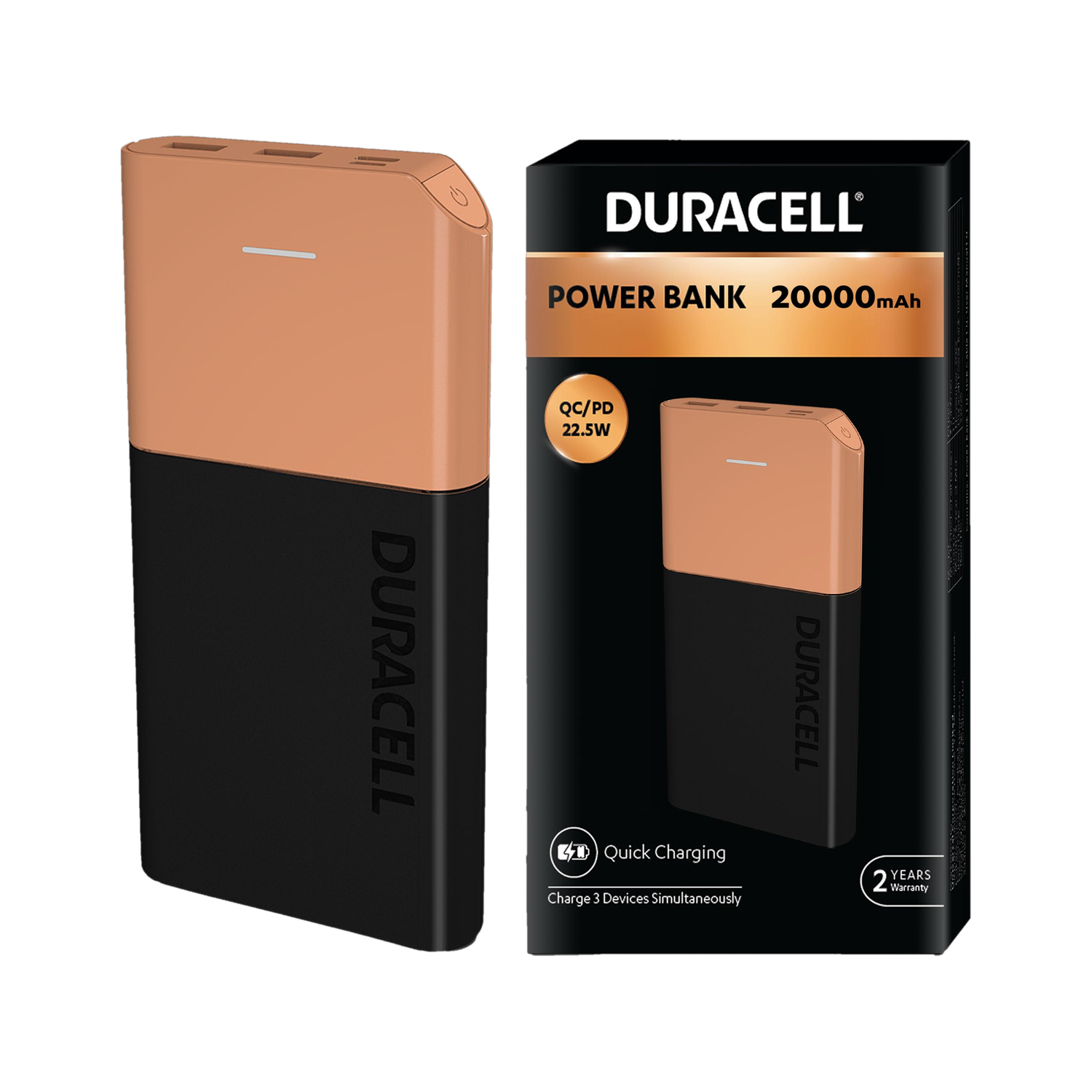 DURACELL 20000 mAh Power Bank (Fast Charging)
