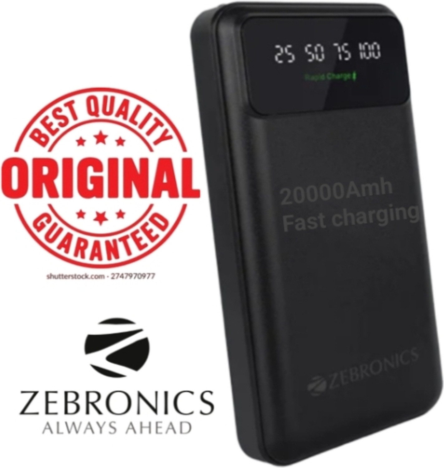 Image of Iqoniqe 25000 mAh 22.5 W Compact Pocket Size Power Bank (Black, Lithium Polymer, Quick Charge 4.0, Power Delivery 3.0, Fast Charging for Mobile, Earbuds, Smartband, Smartwatch, Trimmer, Speaker)