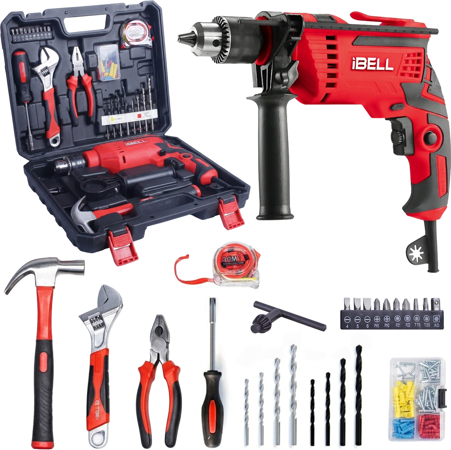 iBELL iBELL TD13-85, 2800rpm, 650W, Copper Armature, Chuck 13mm Power & Hand Tool Kit