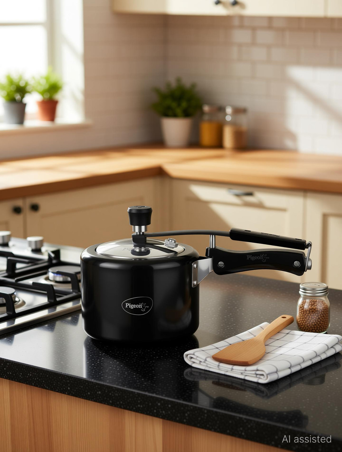 Pigeon Titanium 3 L Induction Bottom Pressure Cooker  (Hard Anodized