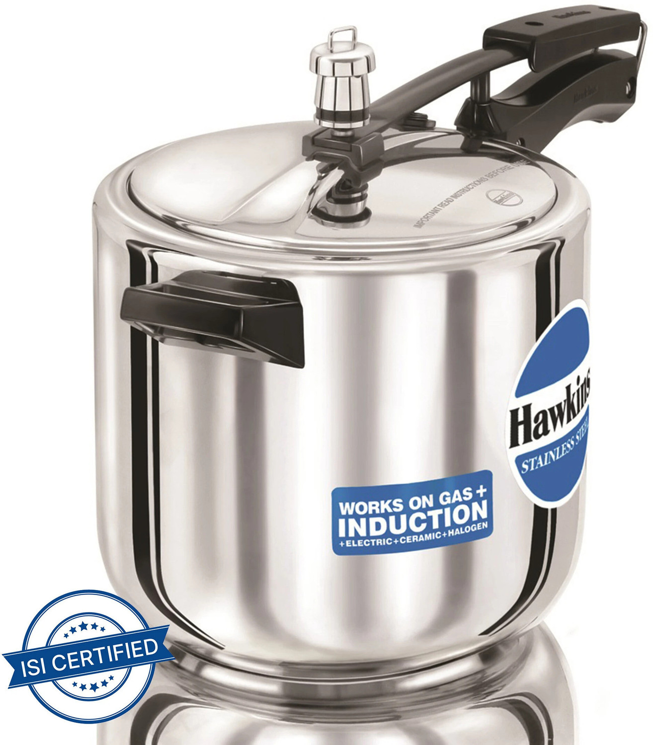 HAWKINS Stainless Steel HSS60 6 L Induction Bottom Pressure Cooker
