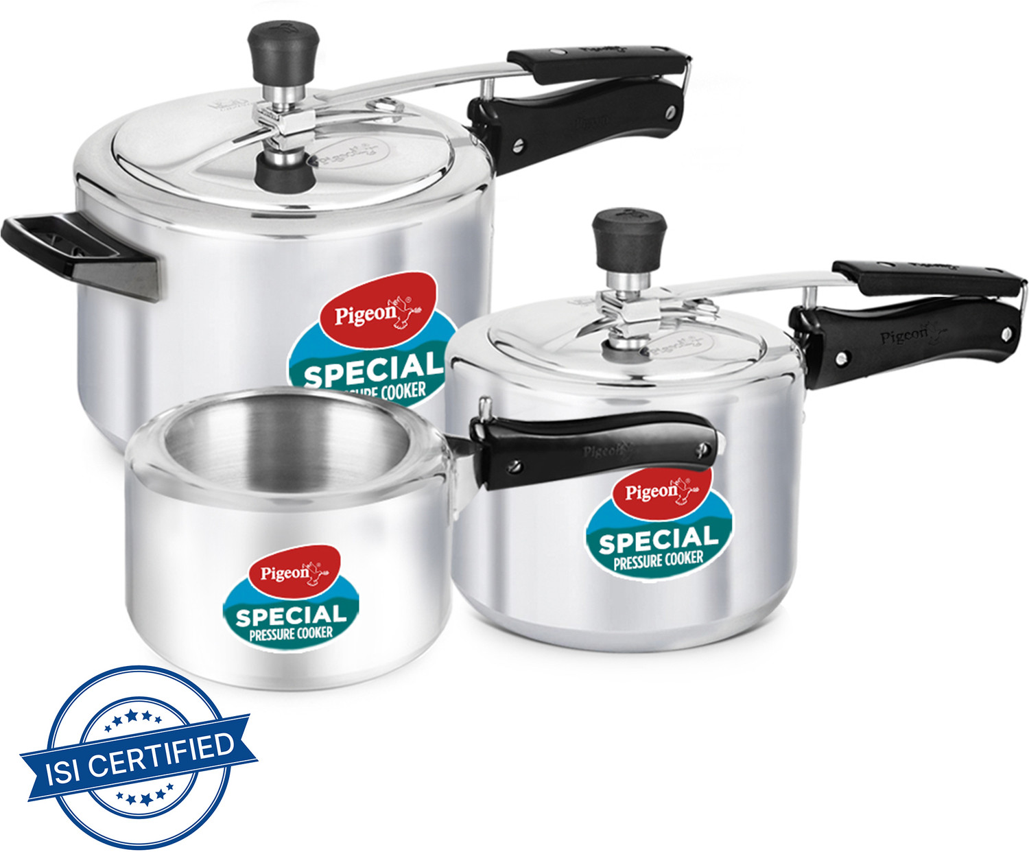 Pigeon Special Combi Pack 2 L, 3 L, 5 L Pressure Cooker