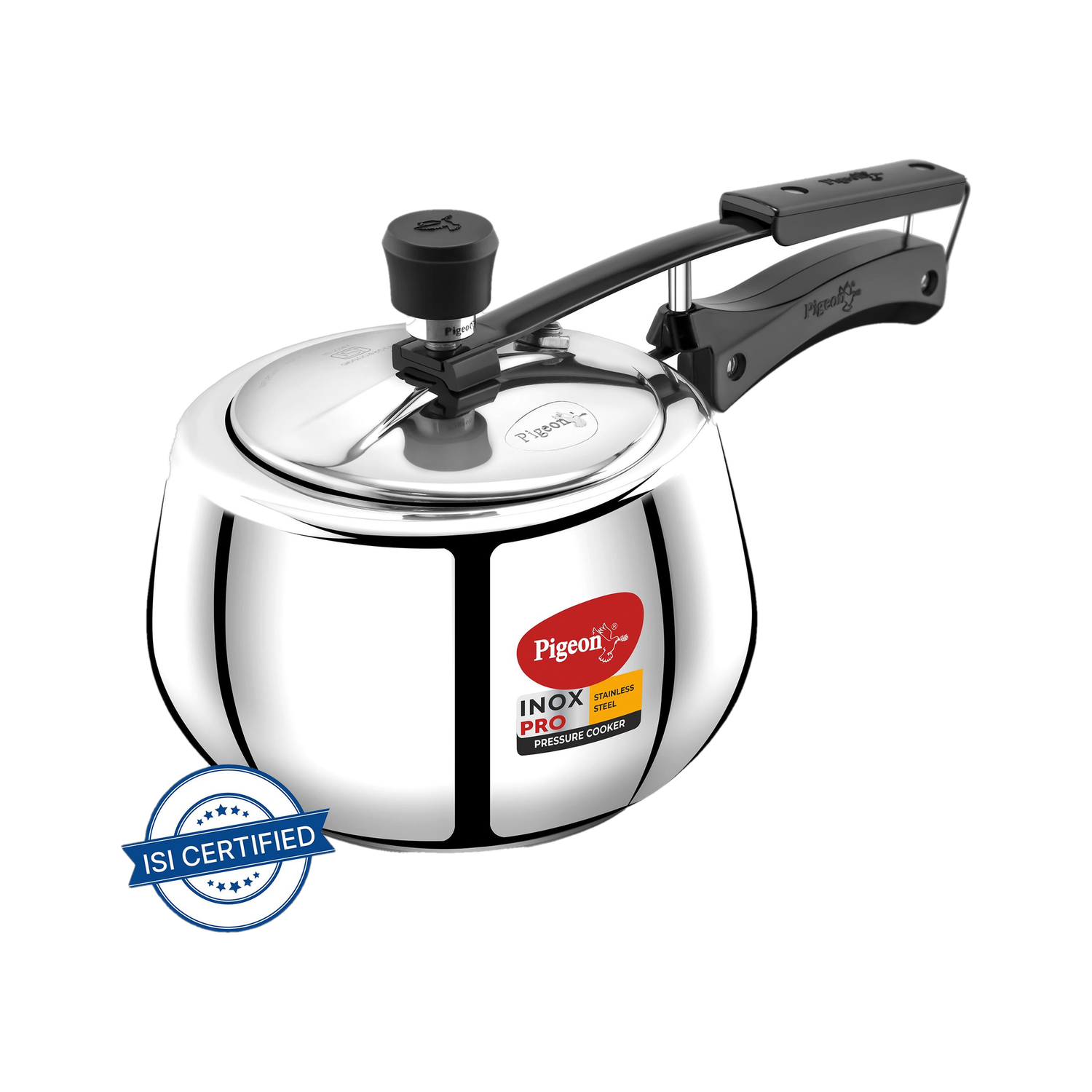 Pigeon Inox Pro Stainless Steel Inner Lid Cooker 3 L Induction Bottom Pressure Cooker