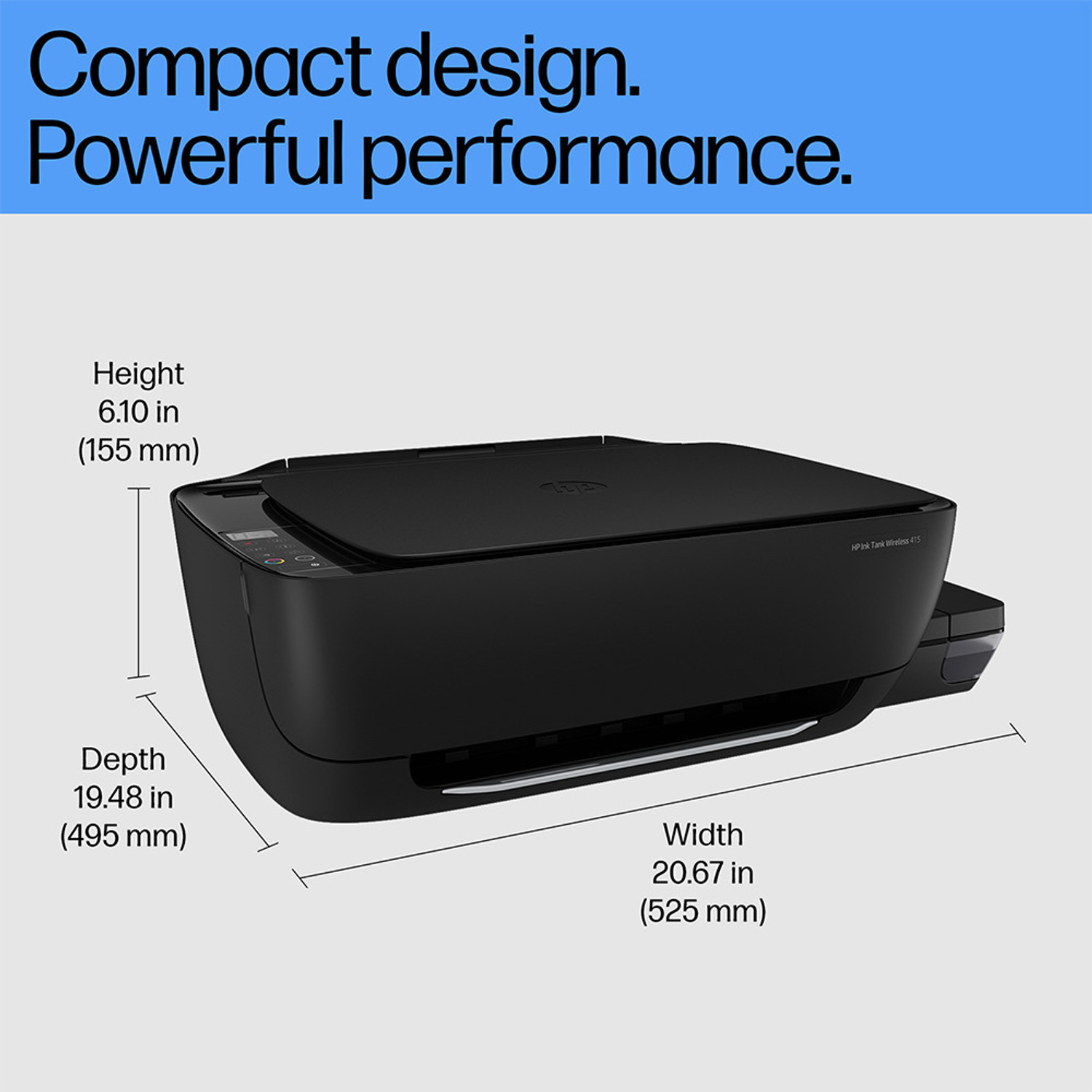 Image of HP ink tank wireless 415 All in one Multi-function WiFi Color Ink Tank Printer with Voice Activated Printing Google Assistant and Alexa (Color Page Cost: 20 Paise | Black Page Cost: 10 Paise)