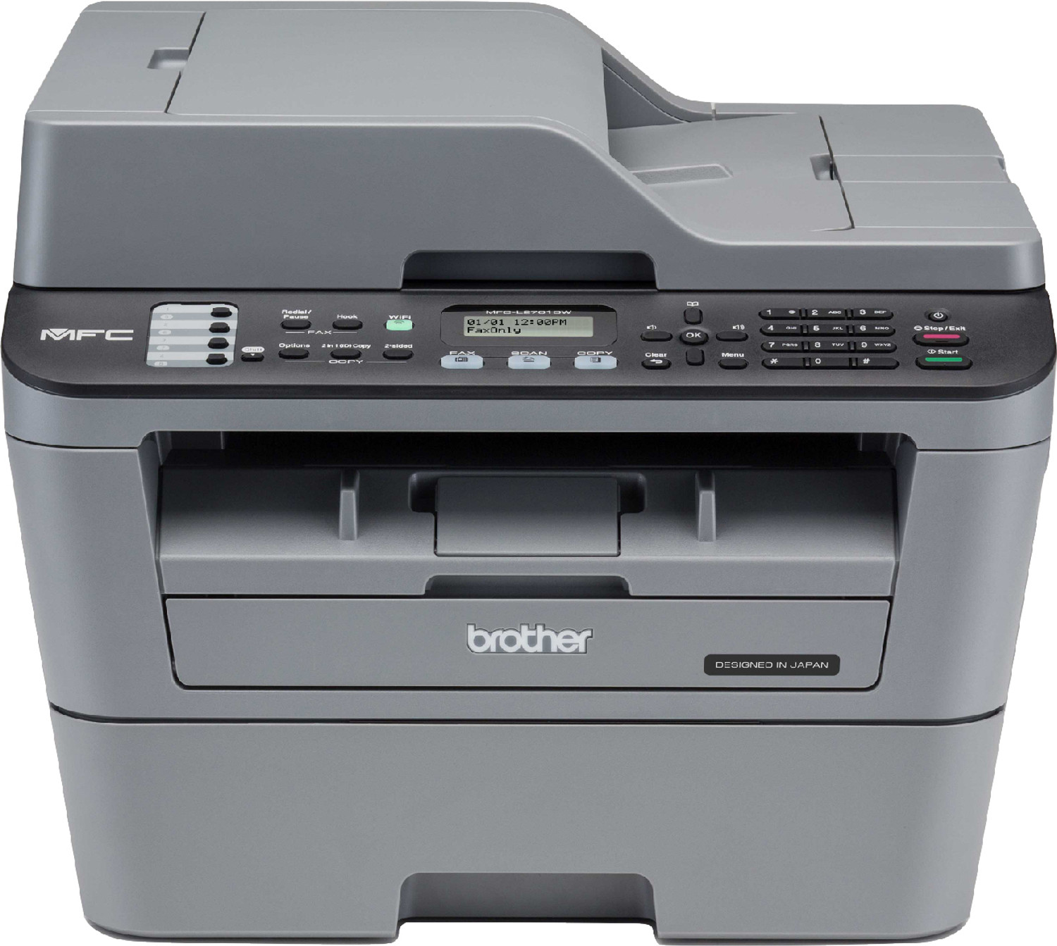 Brother MFC-L2701DW Multi-function WiFi Monochrome Laser Printer (Blac