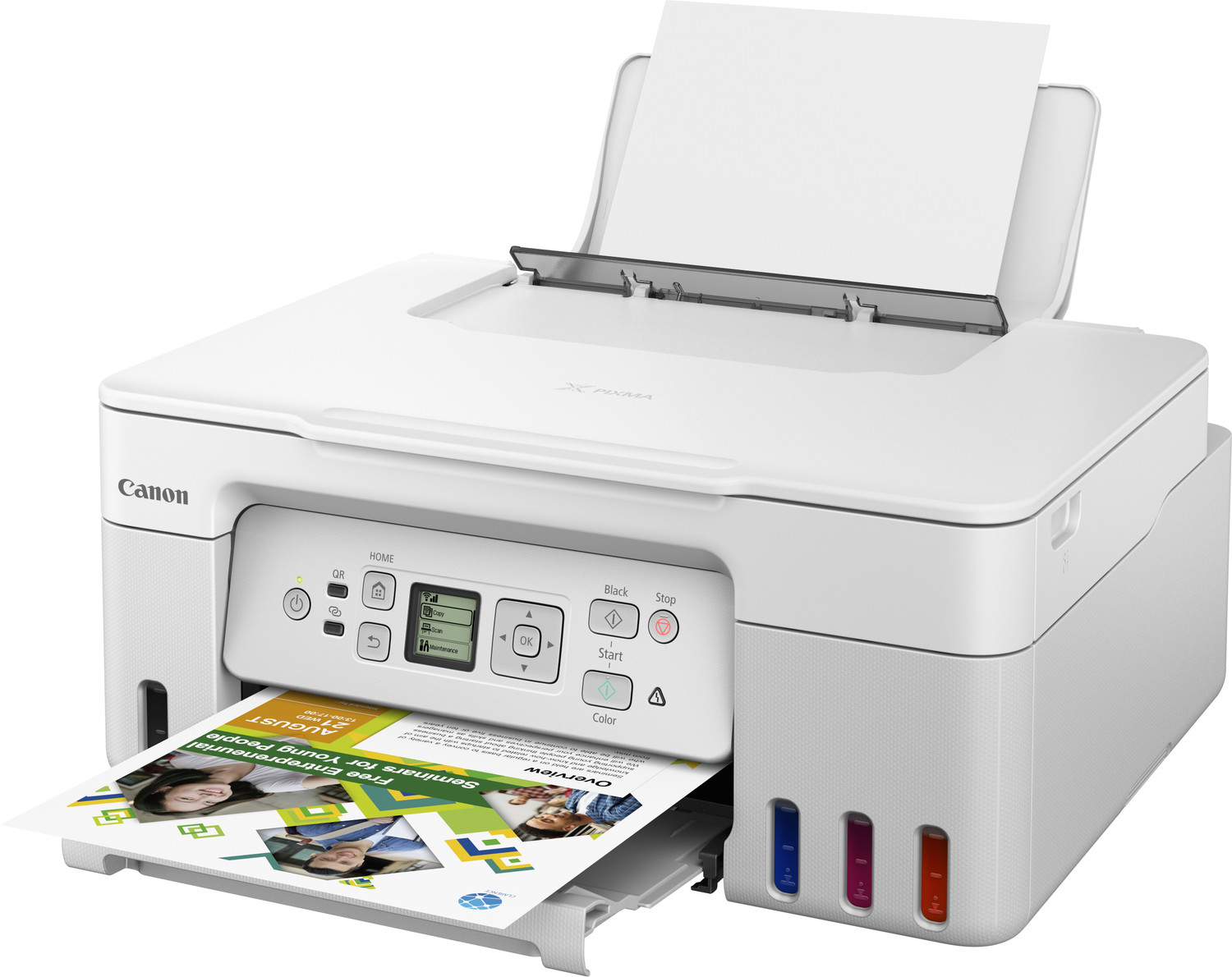 Image of Canon PIXMA INK EFFICIENT G3770 Multi-function WiFi Color Ink Tank Printer for Print /Copy /Scan with 6000 black and 7700 color prints