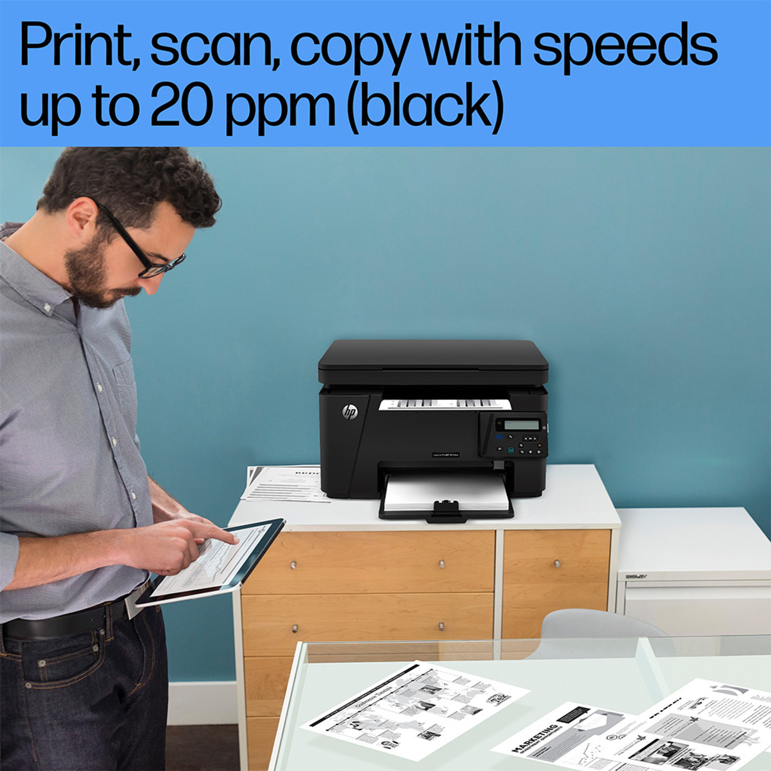 Image of HP LaserJet Pro MFP M126nw Multi-function WiFi Monochrome Laser Printer