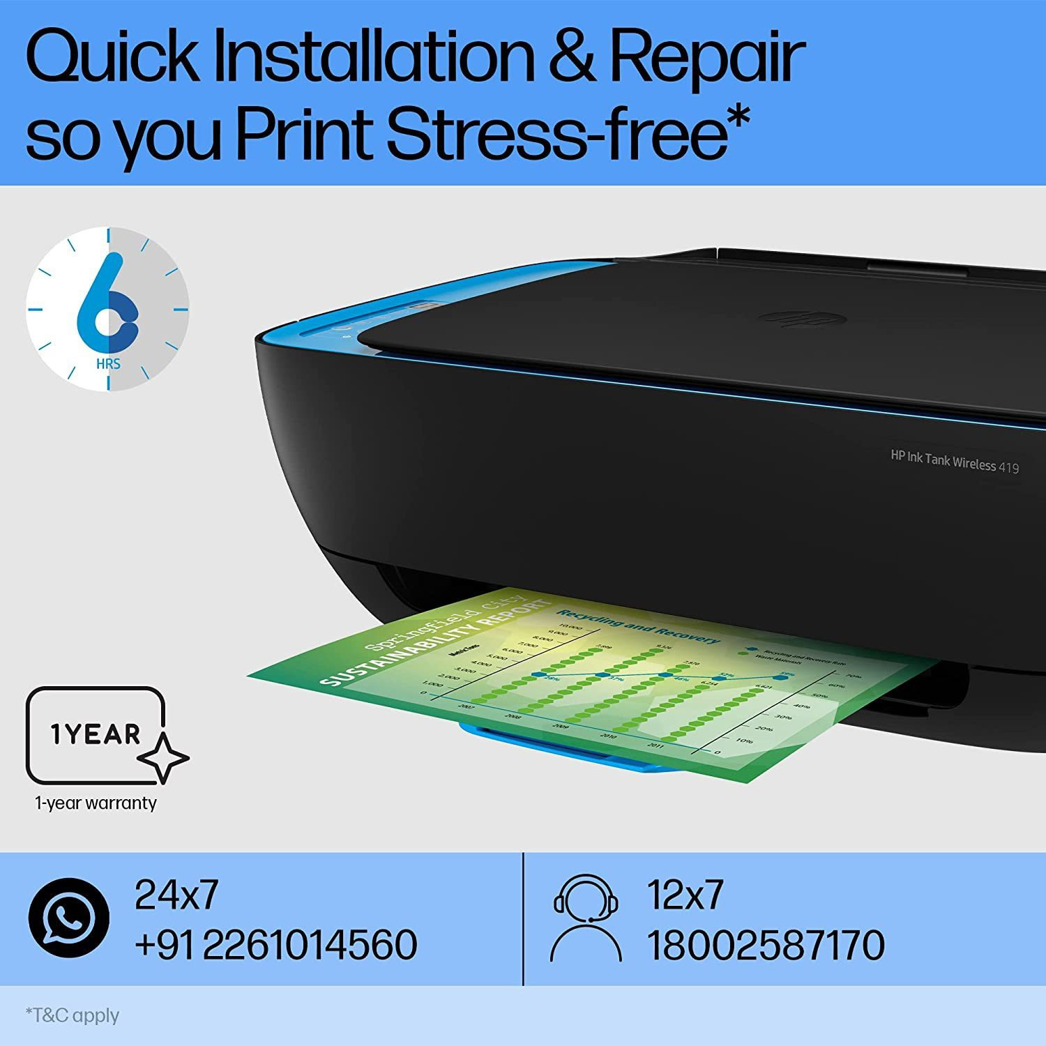 Image of HP Ink Tank 419 Multi-function WiFi Color Ink Tank Printer