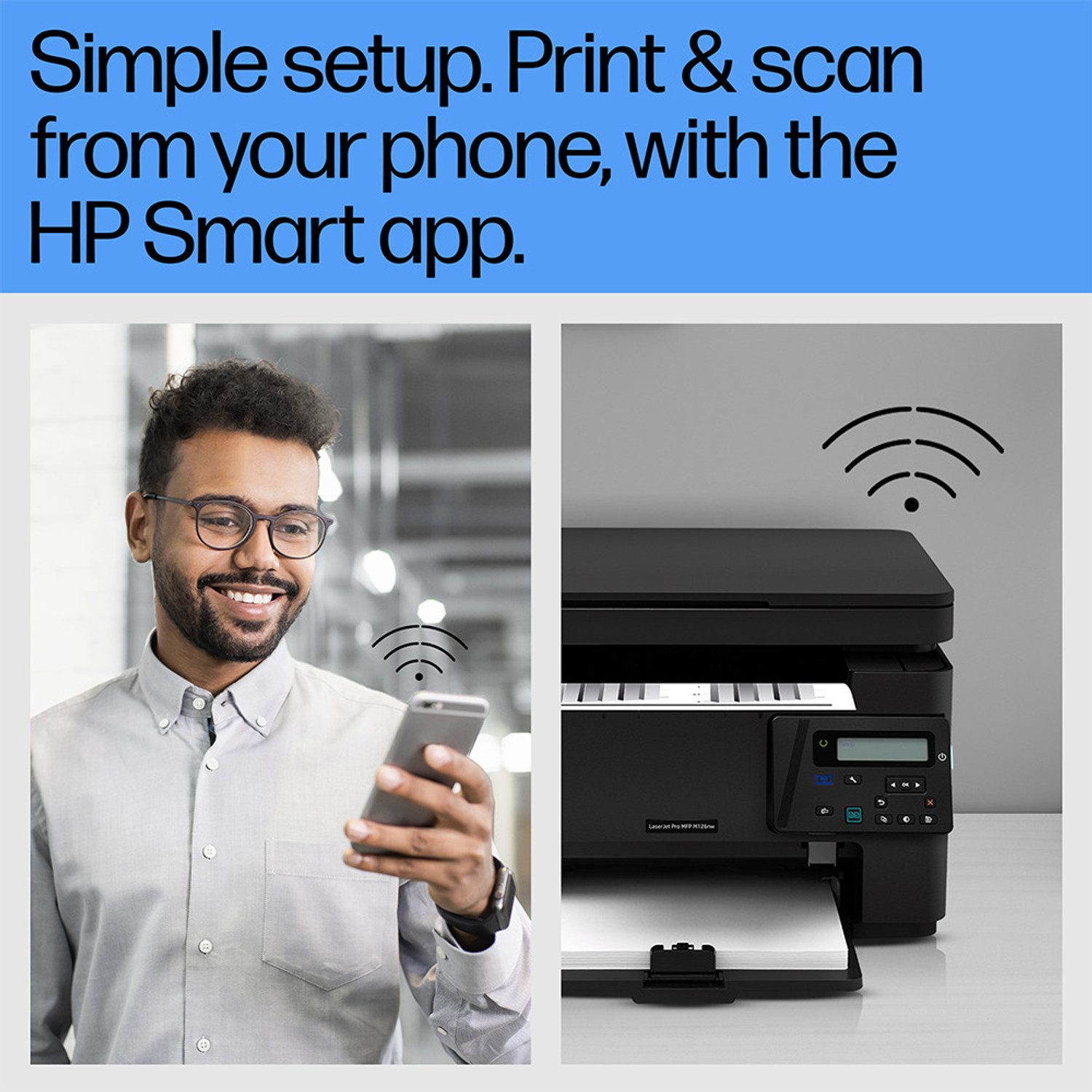 Image of HP LaserJet Pro MFP M126nw Multi-function WiFi Monochrome Laser Printer
