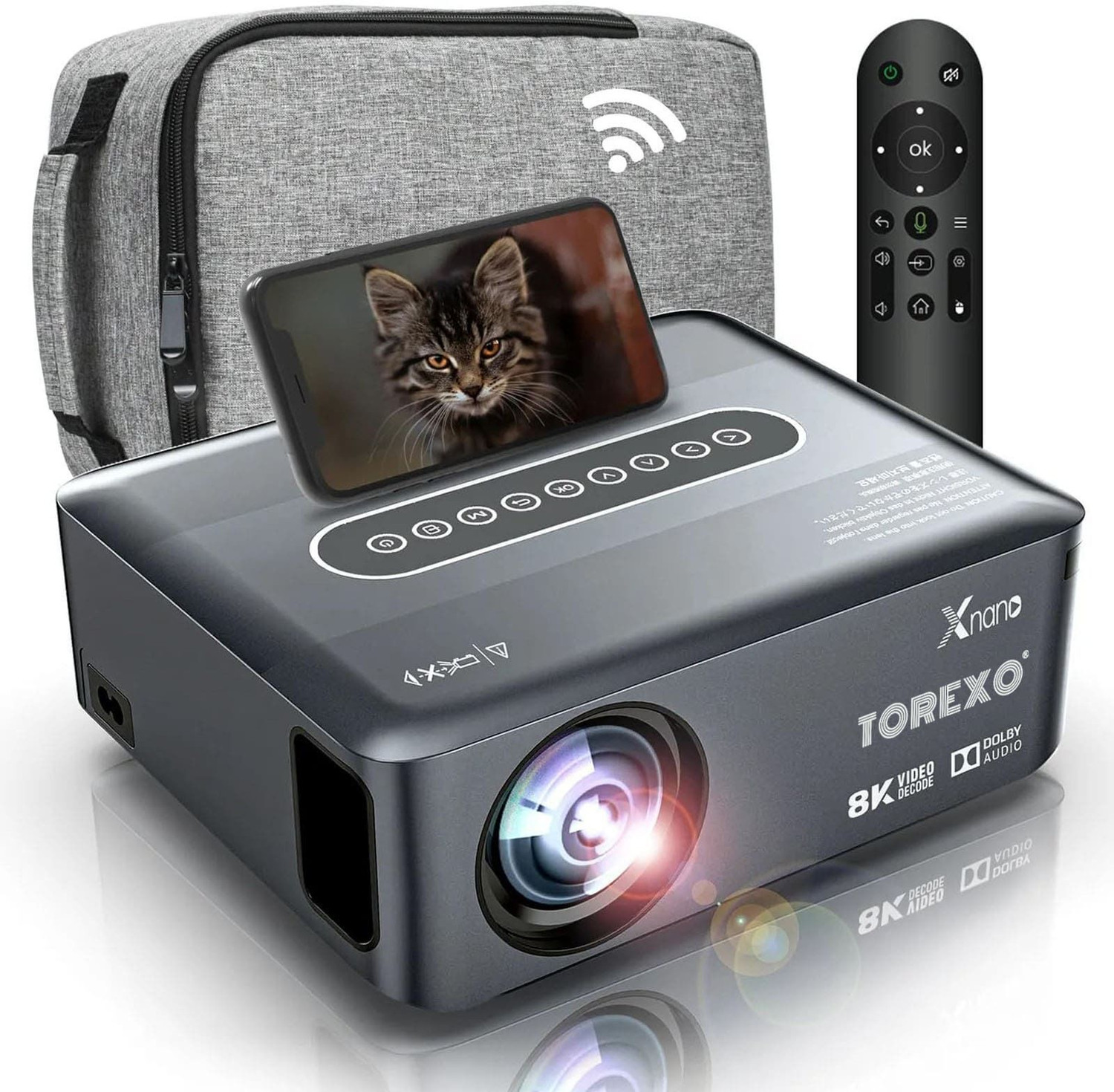 Image of TOPPRO HY320 1GB /8GB FullHD Android 11 Projector WiFi 6 /BT5 180 Rotation Auto Keystone (6000 lm / 1 Speaker / Wireless / Remote Controller) Portable Projector (Black)