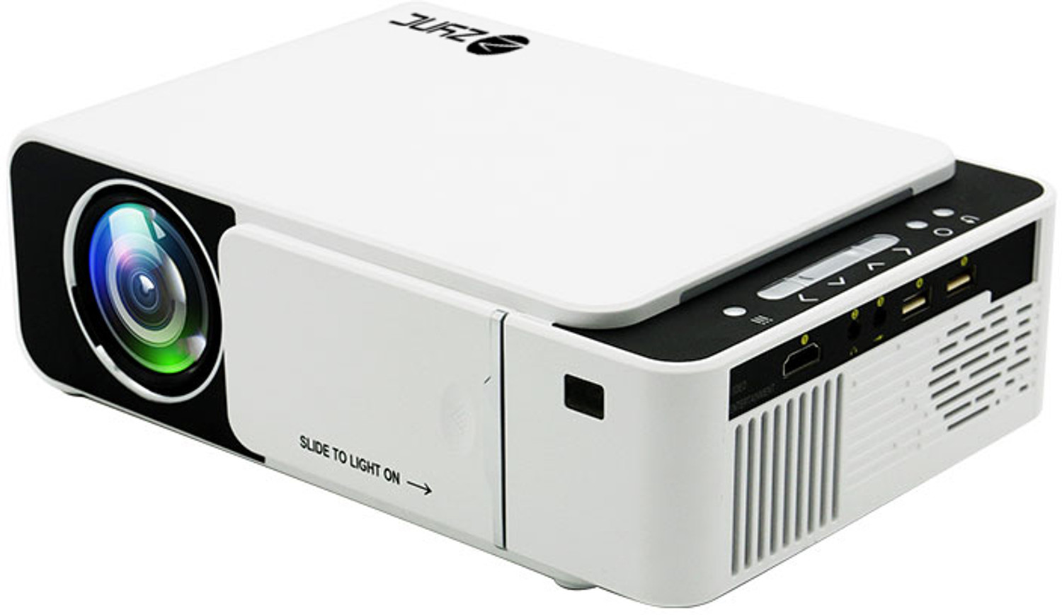 Image of Zync T5 Wi-Fi 4K Smart Mini Home Cinema Portable Mira cast 3D Full HD YouTube (4700 lm / 1 Speaker / Wireless / Remote Controller) Portable Projector (White)