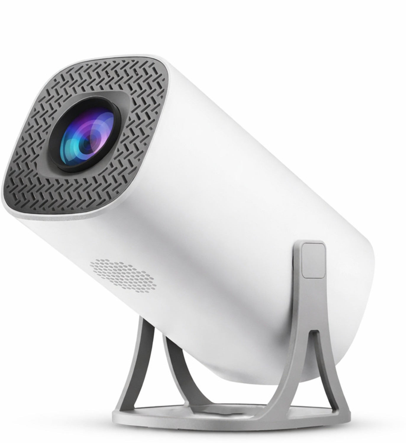 Image of OLV Portable Mini Projector, 4K 1080P Full Smart HD, WiFi 5G BT 5.0 with 180 rotate (6000 lm / Remote Controller) Portable Projector (White, Black)