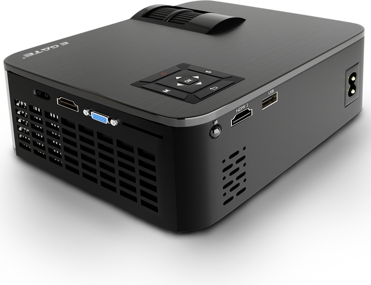 Image of Egate i9 Pro Max FHD 1080p (E03i31) (400 lm / 1 Speaker / Remote Controller) 4X Brighter | Bluetooth |400 ISO Lumens & 840 FC Mega Brightness | 1080p Native with 4K Support | 210-Inches (534 cm) Screen | AV, VGA, HDMI, SD Card, USB, AUX, inbuilt Speaker Projector