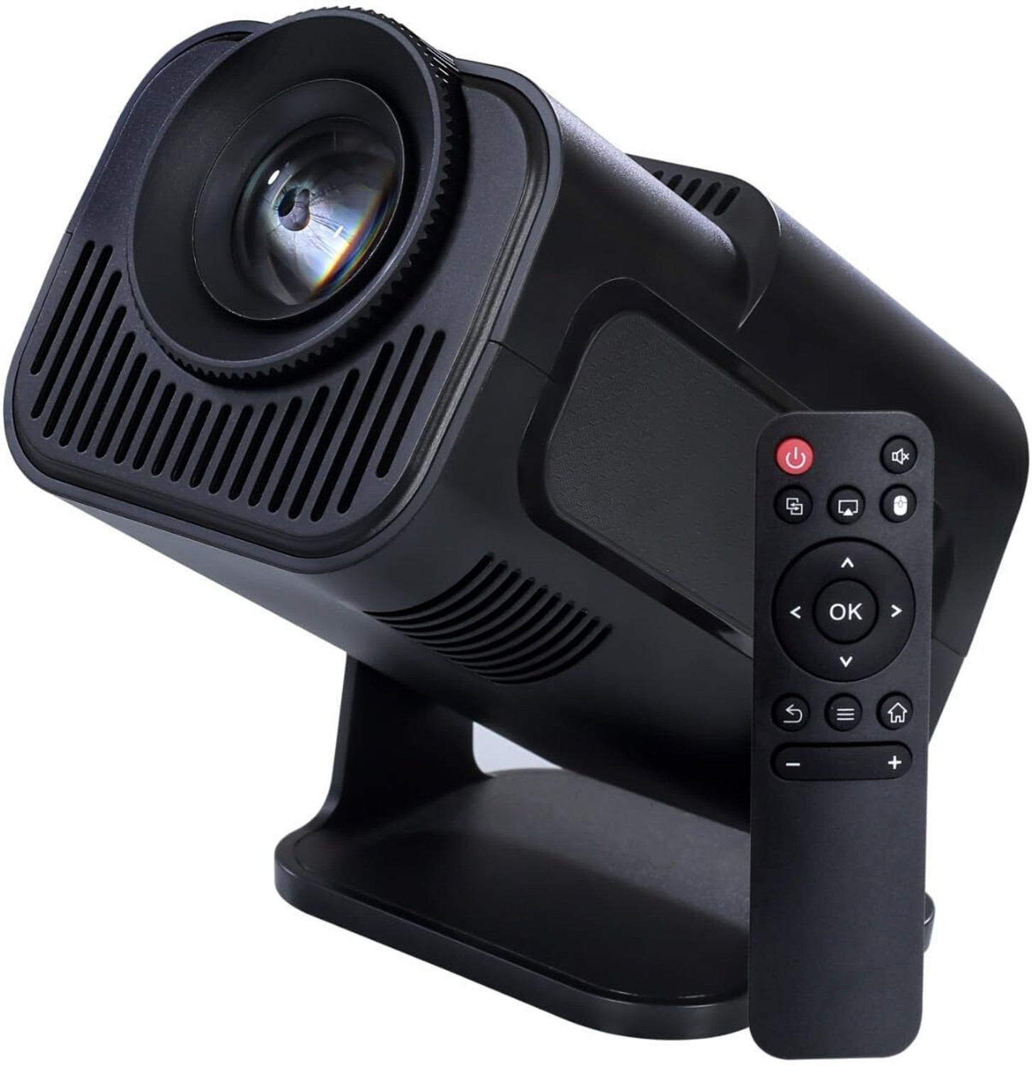 Image of Zync T5 Wi-Fi 4K Smart Mini Home Cinema Portable Mira cast 3D Full HD YouTube (4700 lm / 1 Speaker / Wireless / Remote Controller) Portable Projector (White)