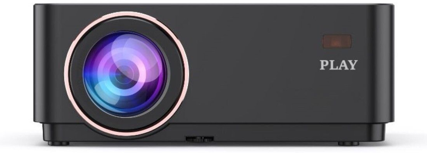 Image of OLV Portable Mini Projector, 4K 1080P Full Smart HD, WiFi 5G BT 5.0 with 180 rotate (6000 lm / Remote Controller) Portable Projector (White, Black)