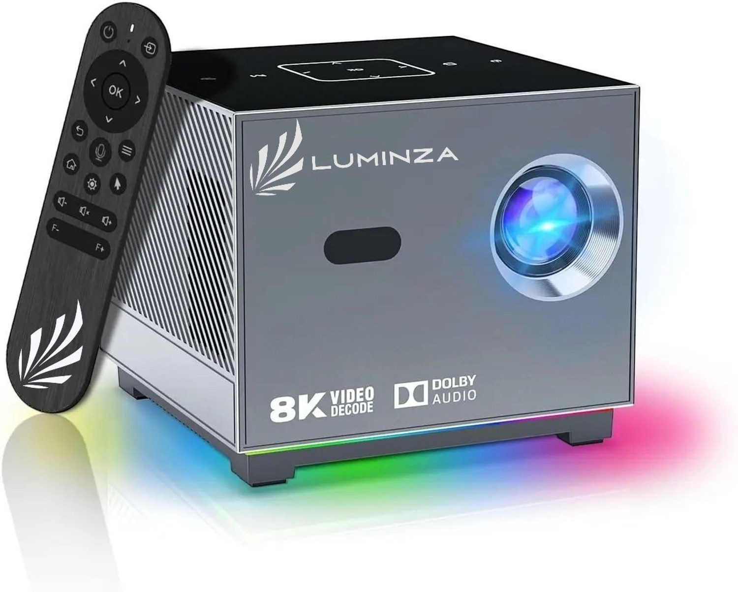 Image of Zync T5 Wi-Fi 4K Smart Mini Home Cinema Portable Mira cast 3D Full HD YouTube (4700 lm / 1 Speaker / Wireless / Remote Controller) Portable Projector (White)