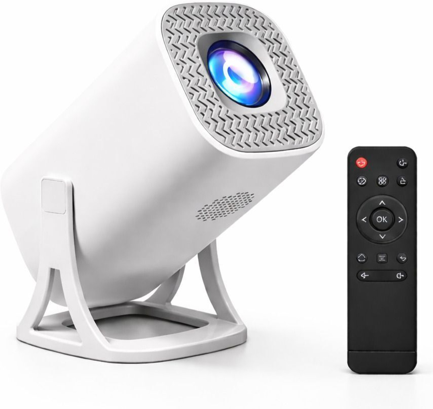 Image of Divine creation HY320 Mini 4K Support Smart Android 13 Projector with WiFi 6 HD Home Theater J97 (5000 lm / Wireless / Remote Controller) Portable Projector (Black)