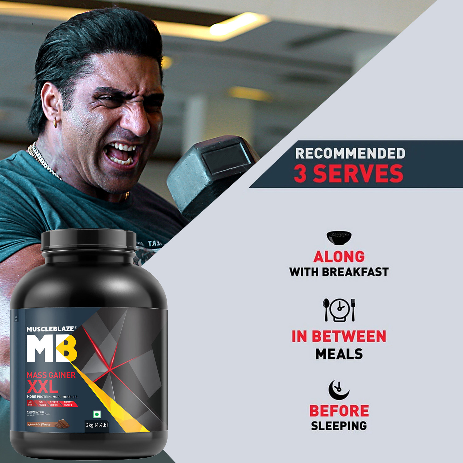 Image of MUSCLEBLAZE XXL Weight Gainers /Mass Gainers