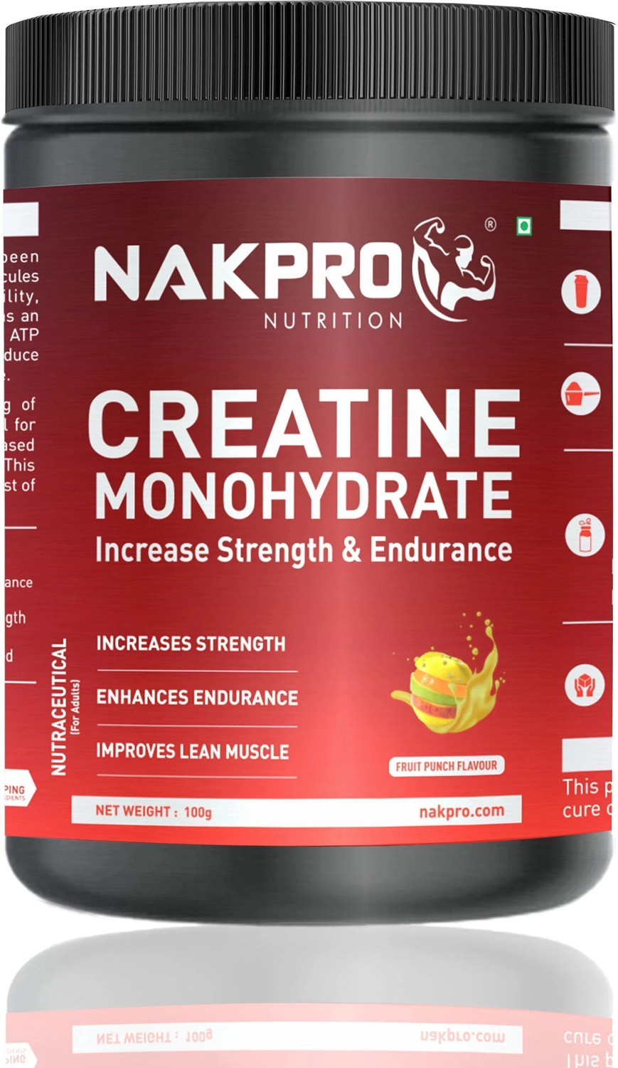Nakpro Micronized Creatine Monohydrate | Enhances Muscle Size & Strength | High Grade Creatine