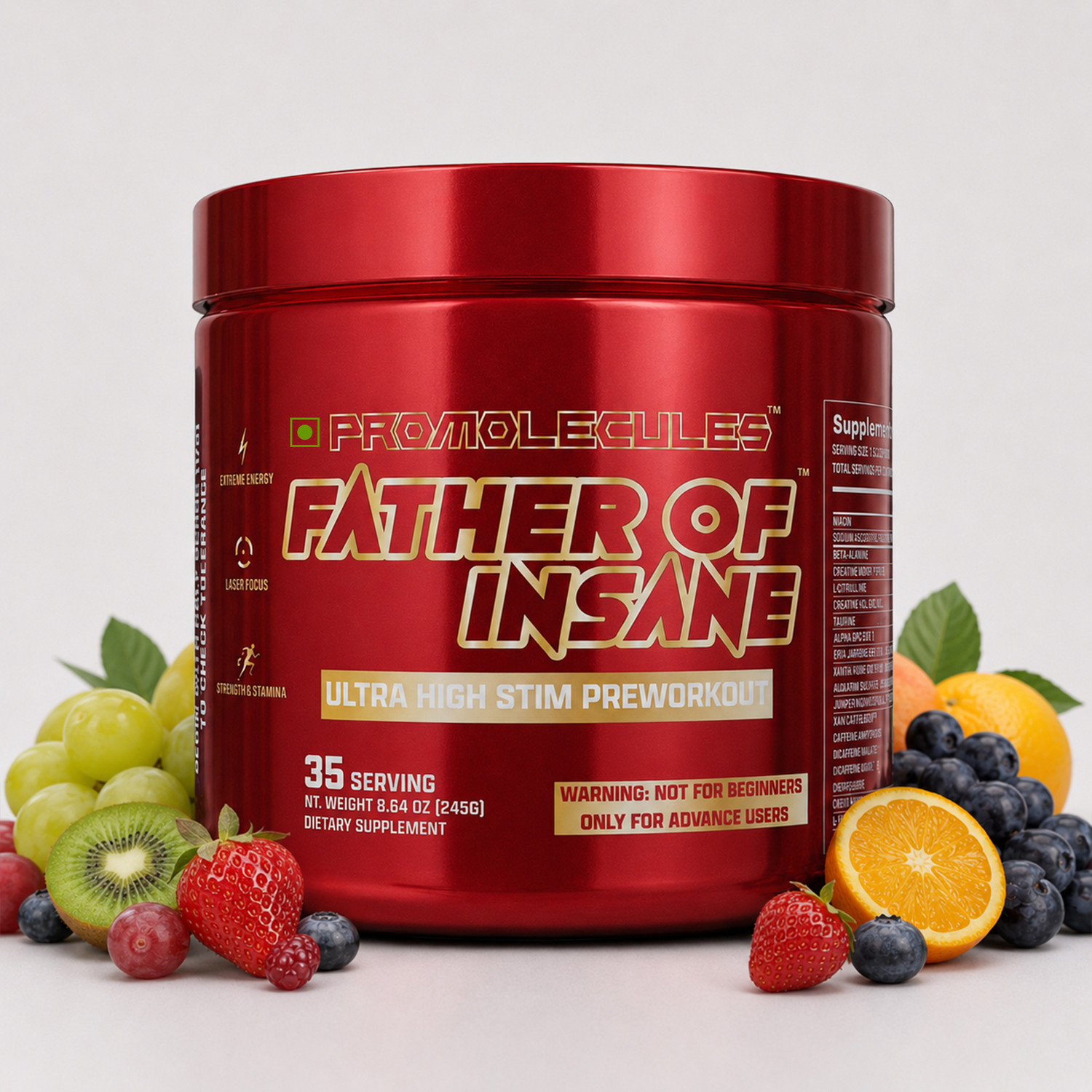 Image of Muscle Weapon Sychotic Preworkout 30 servings| Energy | Focus | Pump Pre Workout (180 g, Fruit Punch)