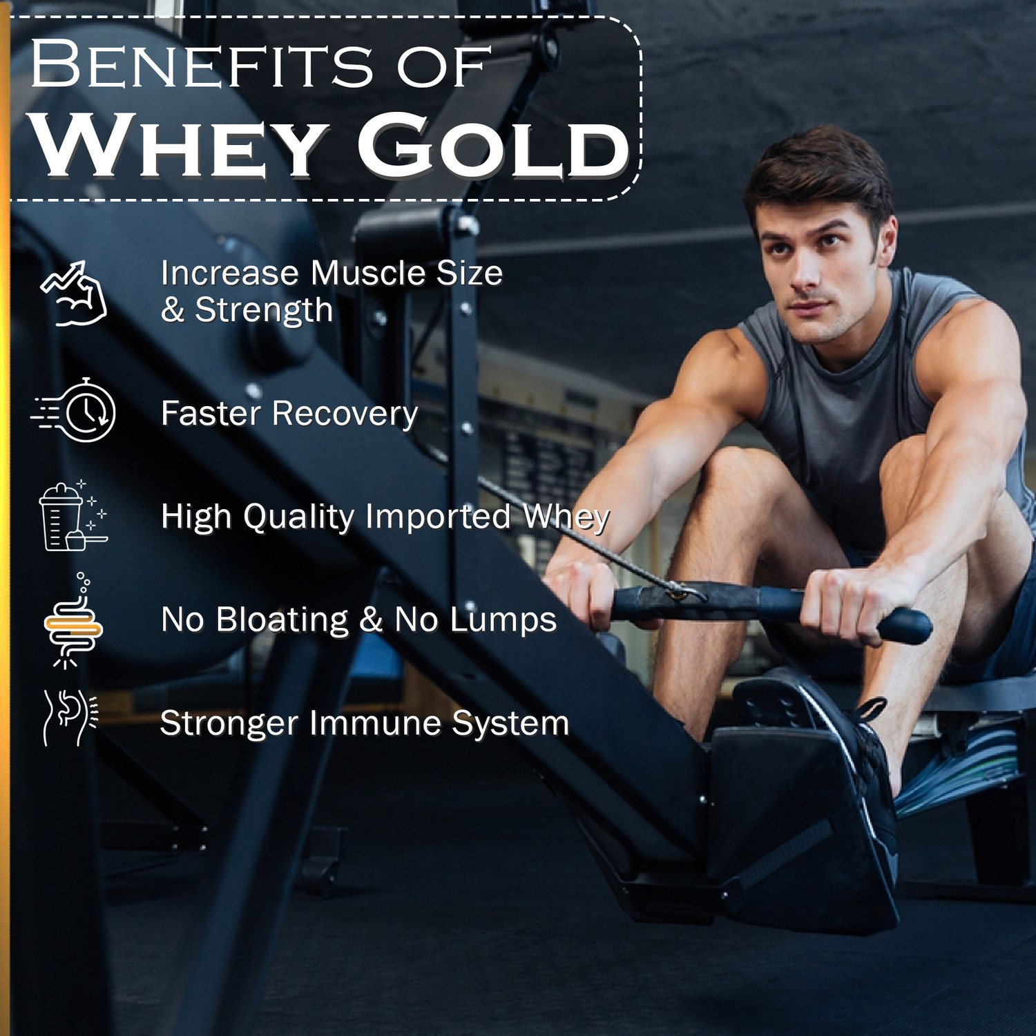 Image of Nakpro GOLD 100% Whey Protein Concentrate Supplement Powder Whey Protein