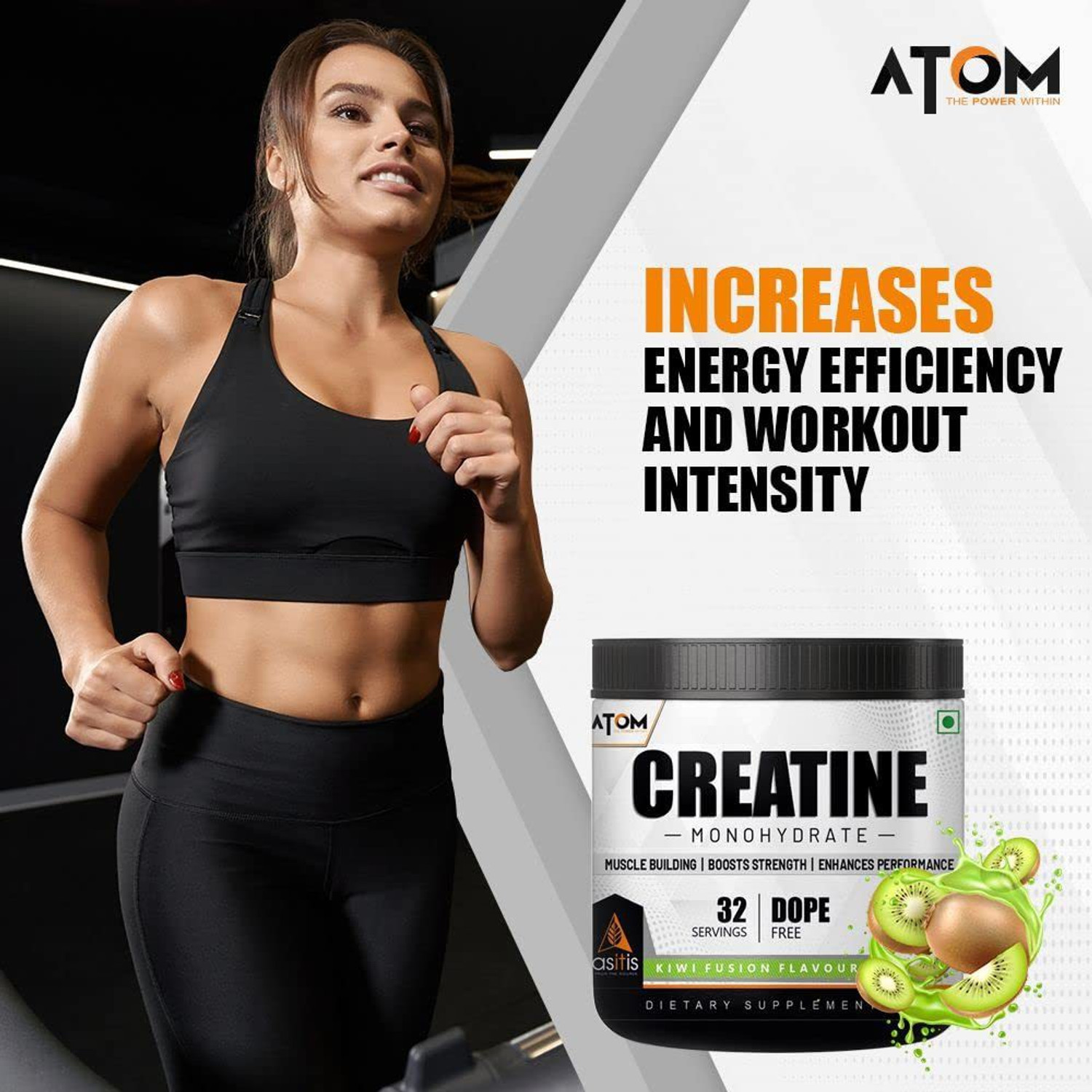 Image of AS-IT-IS Nutrition ATOM Creatine Monohydrate - 80 Servings| Creatine