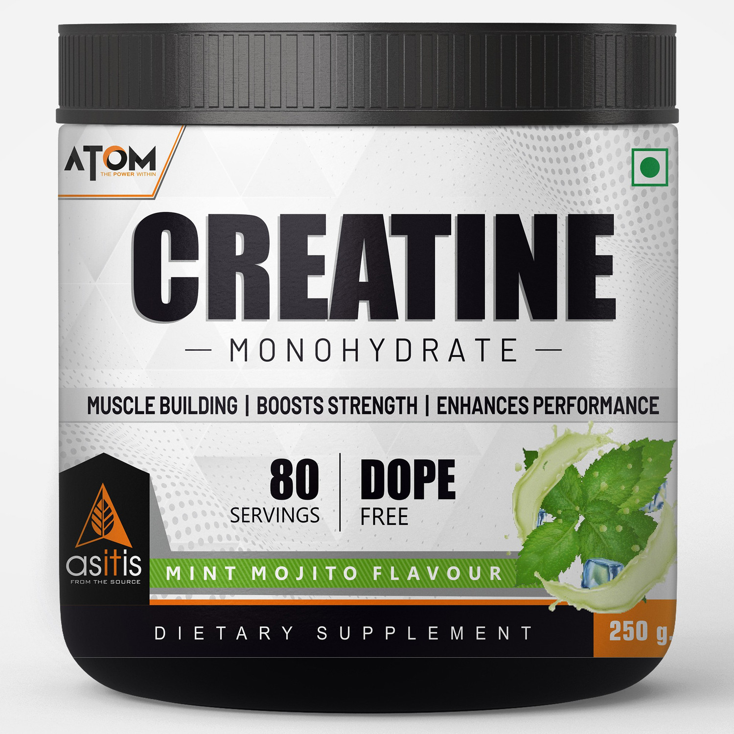 Image of AS-IT-IS Nutrition ATOM Creatine Monohydrate - 80 Servings| Creatine