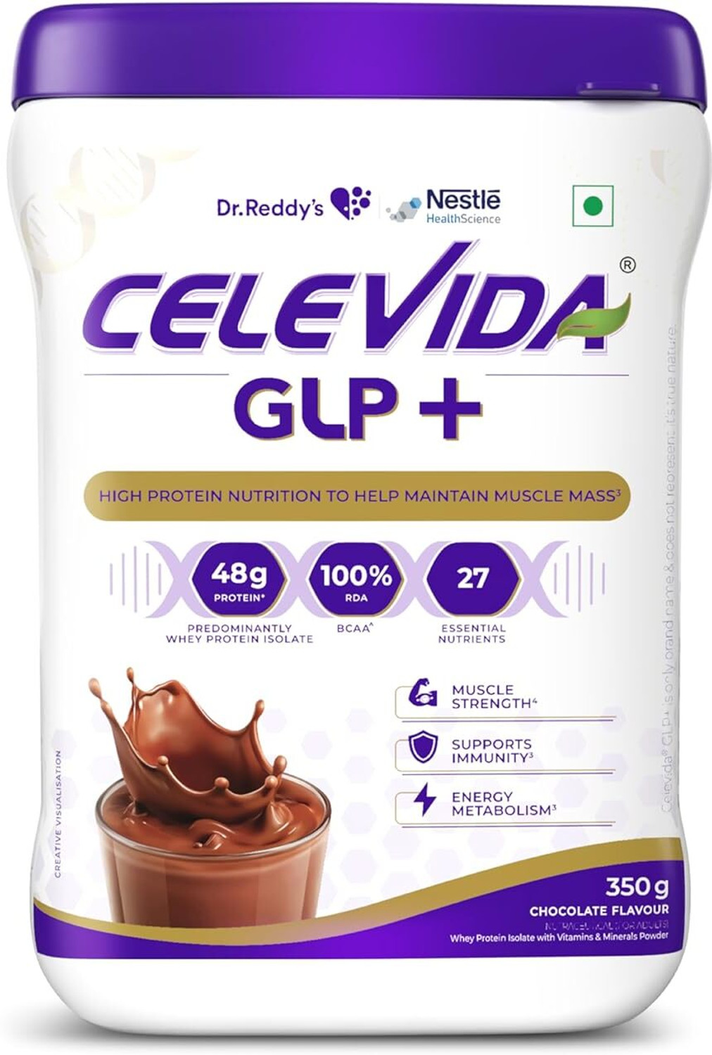Image of redo Chocolate Plant Protein Powder | Pea & Brown Rice Blend Plant-Based Protein (1000 g, Chocolate)