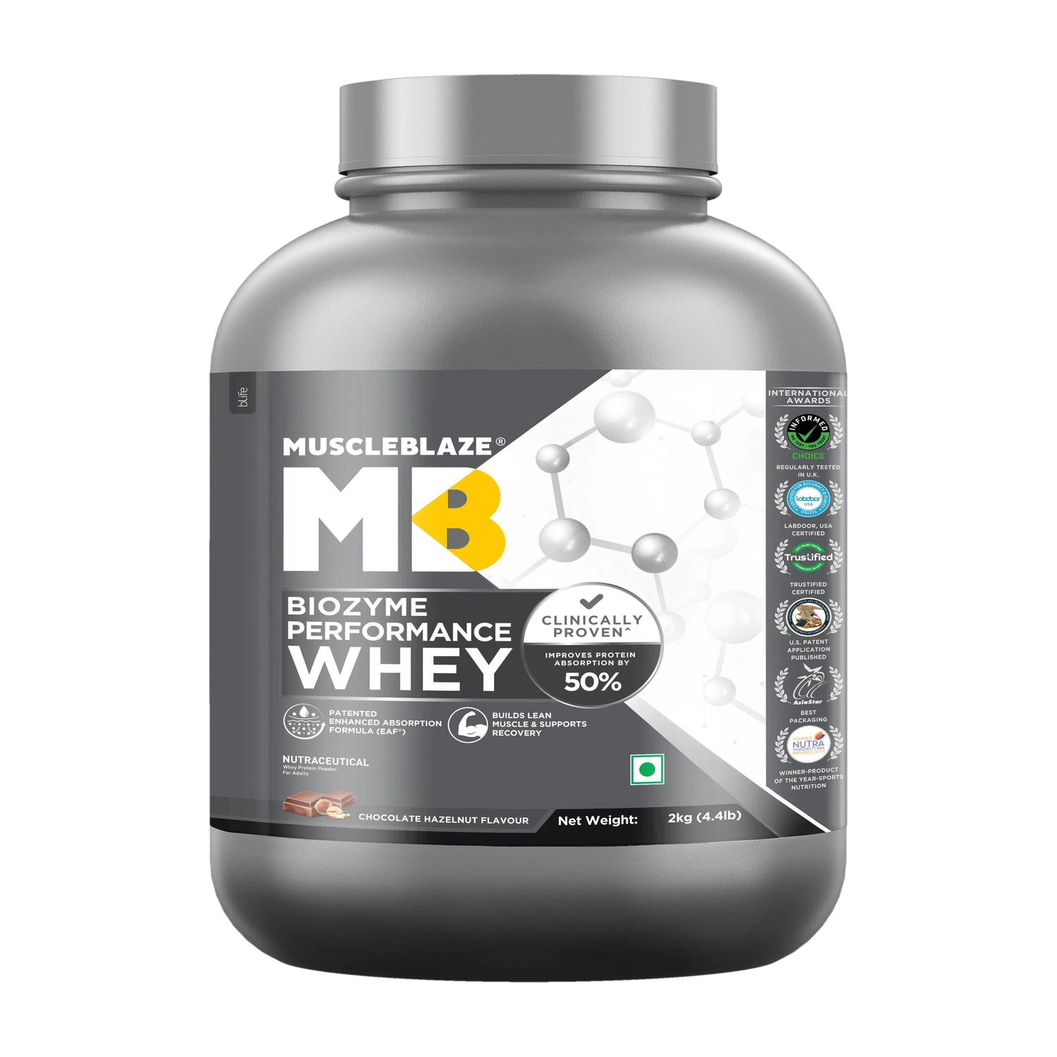 MUSCLEBLAZE Biozyme Performance Whey (55 servings) Whey Protein  (2 