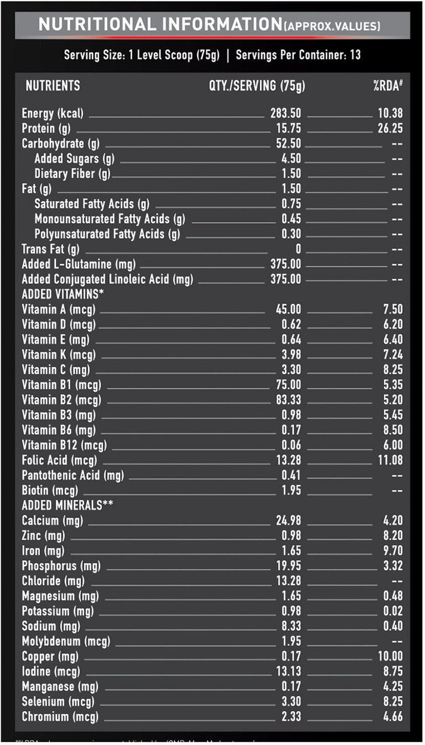 Image of MUSCLEBLAZE Mass Gainer XXL Weight Gainers /Mass Gainers (1 kg, Vanilla)