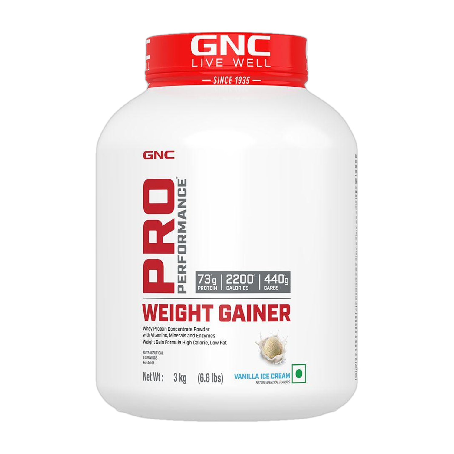 GNC Pro Performance Weight Gainer Weight Gainers/Mass Gainers  (3 kg, Vanilla Ice Cream)