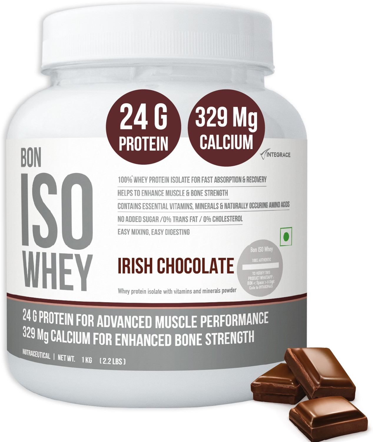 Image of BON ISO WHEY 100% Protein Isolate for Muscle Strength and Bone Health Whey Protein