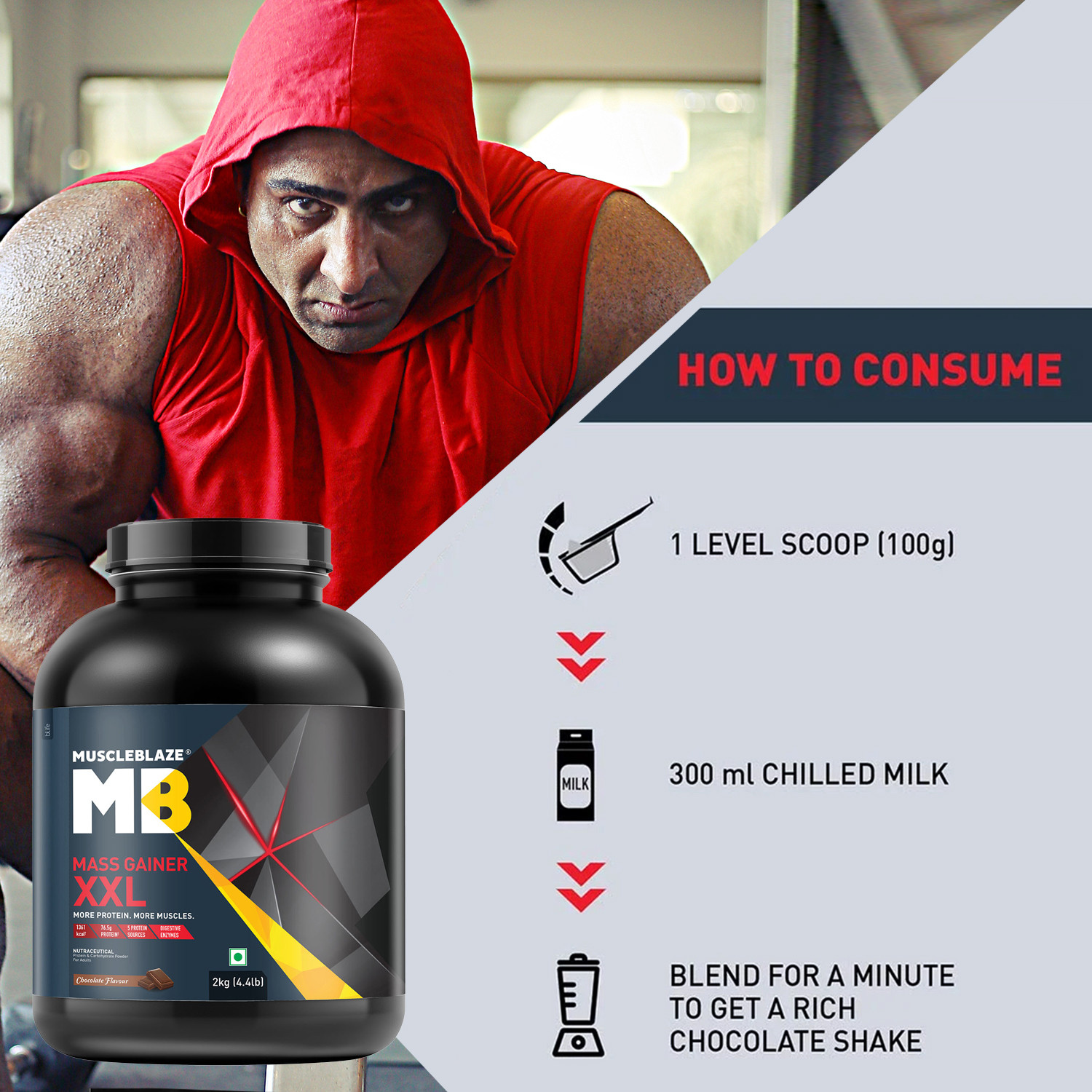 Image of MUSCLEBLAZE XXL Weight Gainers /Mass Gainers