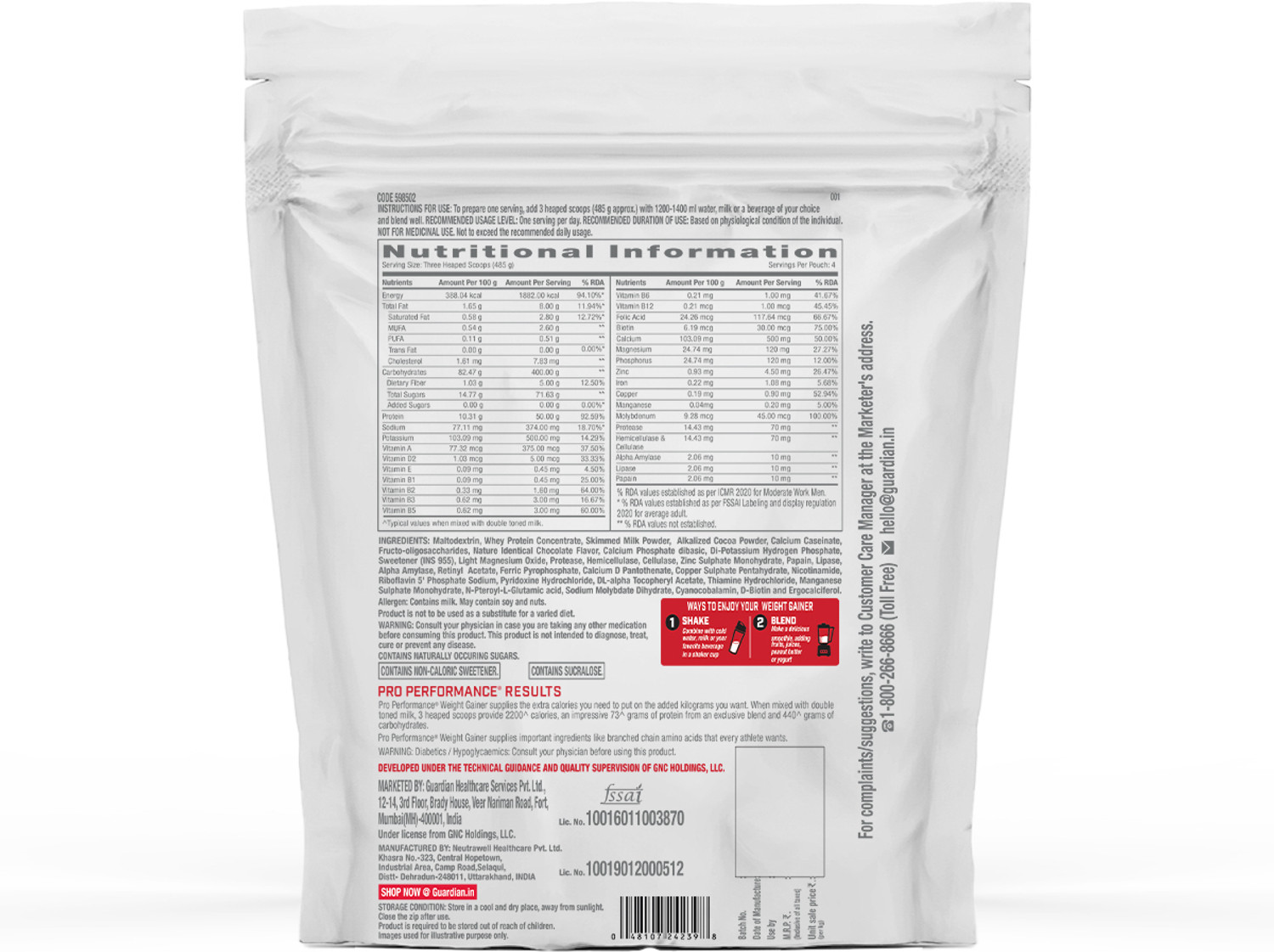 Image of GNC Pro Performance Weight Gainer Weight Gainers /Mass Gainers