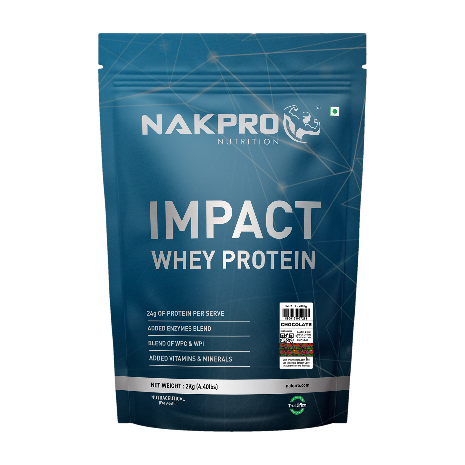Nakpro Impact Whey Protein | Easy Digesting Supplement Powder with Vitamins & Minerals, Whey Protein