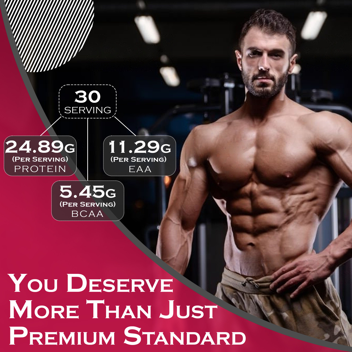 Image of Nakpro HYDRO Whey Protein Hydrolyzed Supplement Powder - 2 kg Strawberry (1Kg*2) Whey Protein