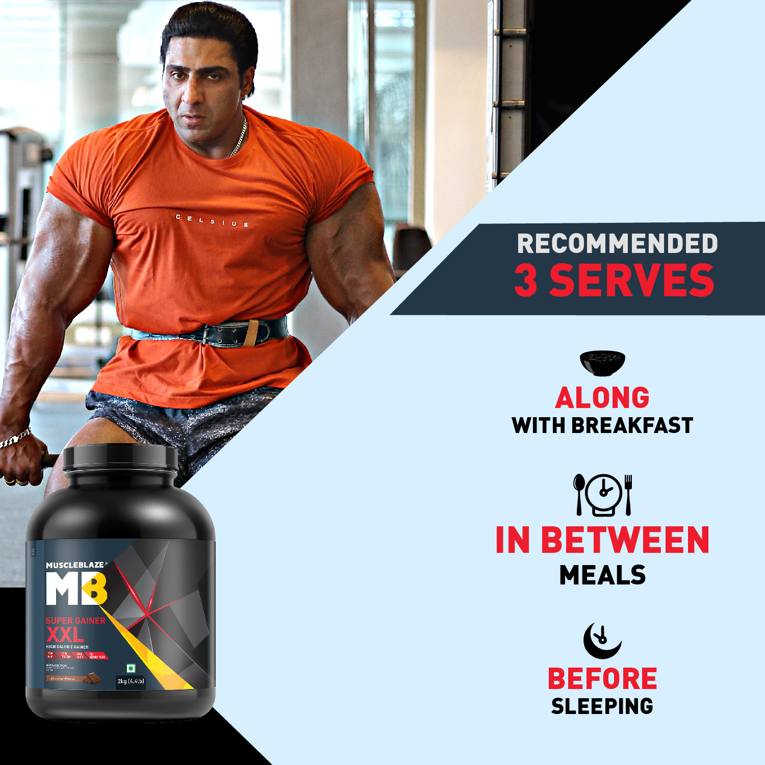 Image of MUSCLEBLAZE Super XXL, For Muscle Weight Gainers /Mass Gainers