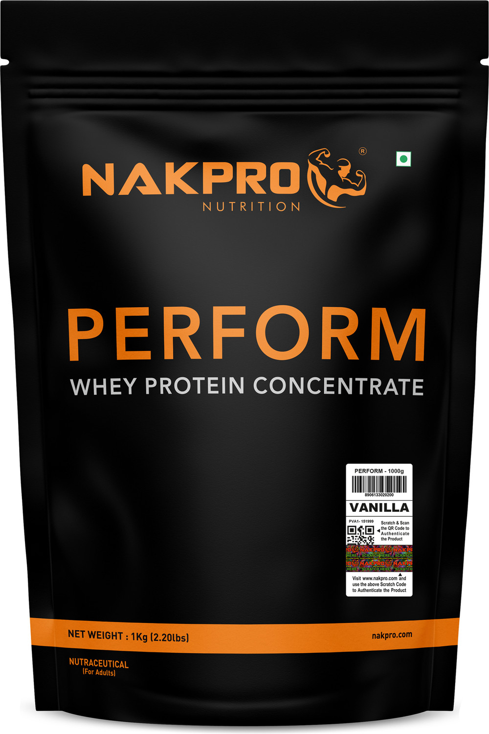 Nakpro PERFORM Whey Protein Supplement Powder Whey Protein  (1 kg, Vanilla)