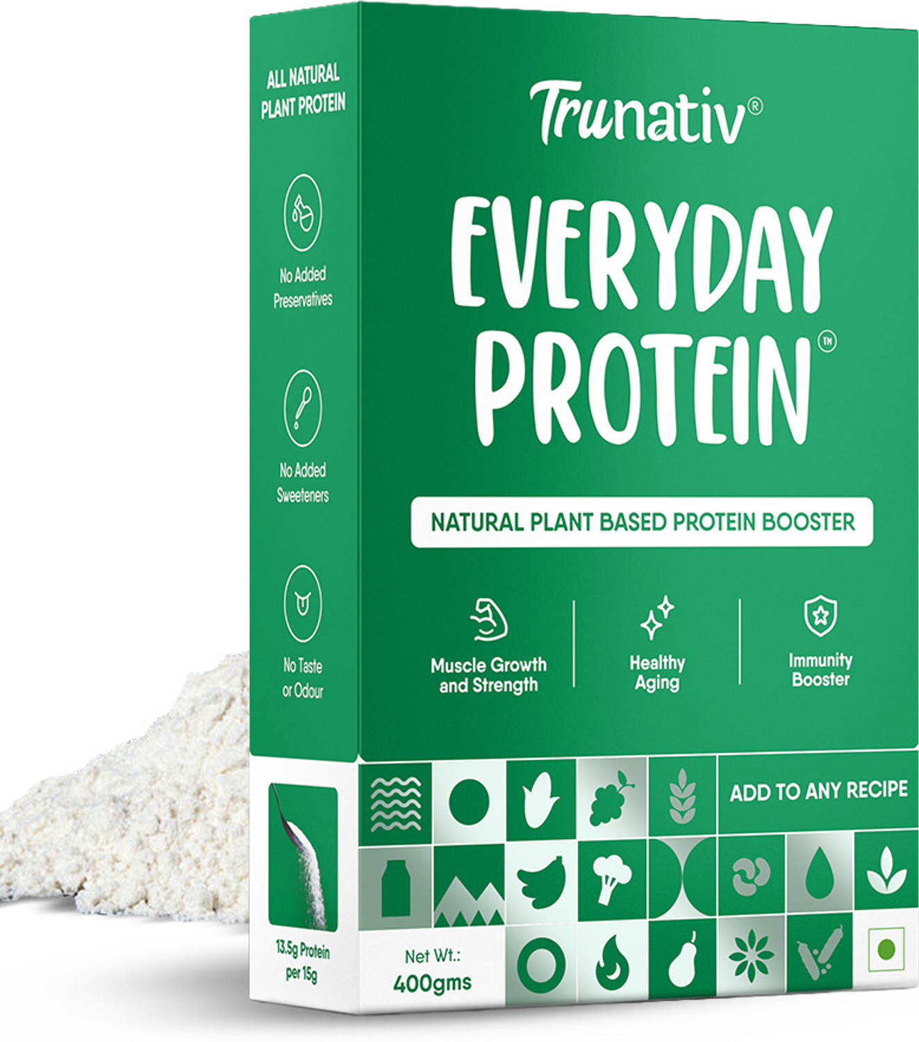 Image of Kapiissh 100% Natural Plant Protein Powder | 25g Plant-Based Protein (500 g, Cafe Mocha)