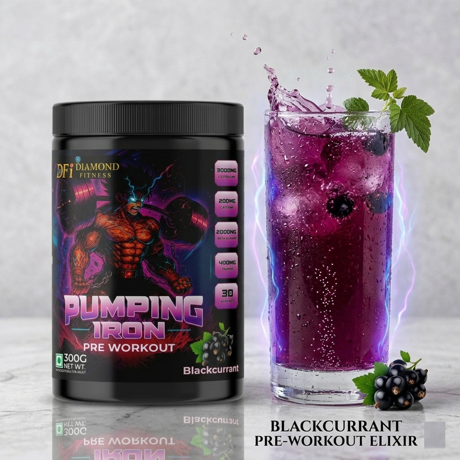 Image of Muscle Weapon Sychotic Preworkout 30 servings| Energy | Focus | Pump Pre Workout (180 g, Fruit Punch)