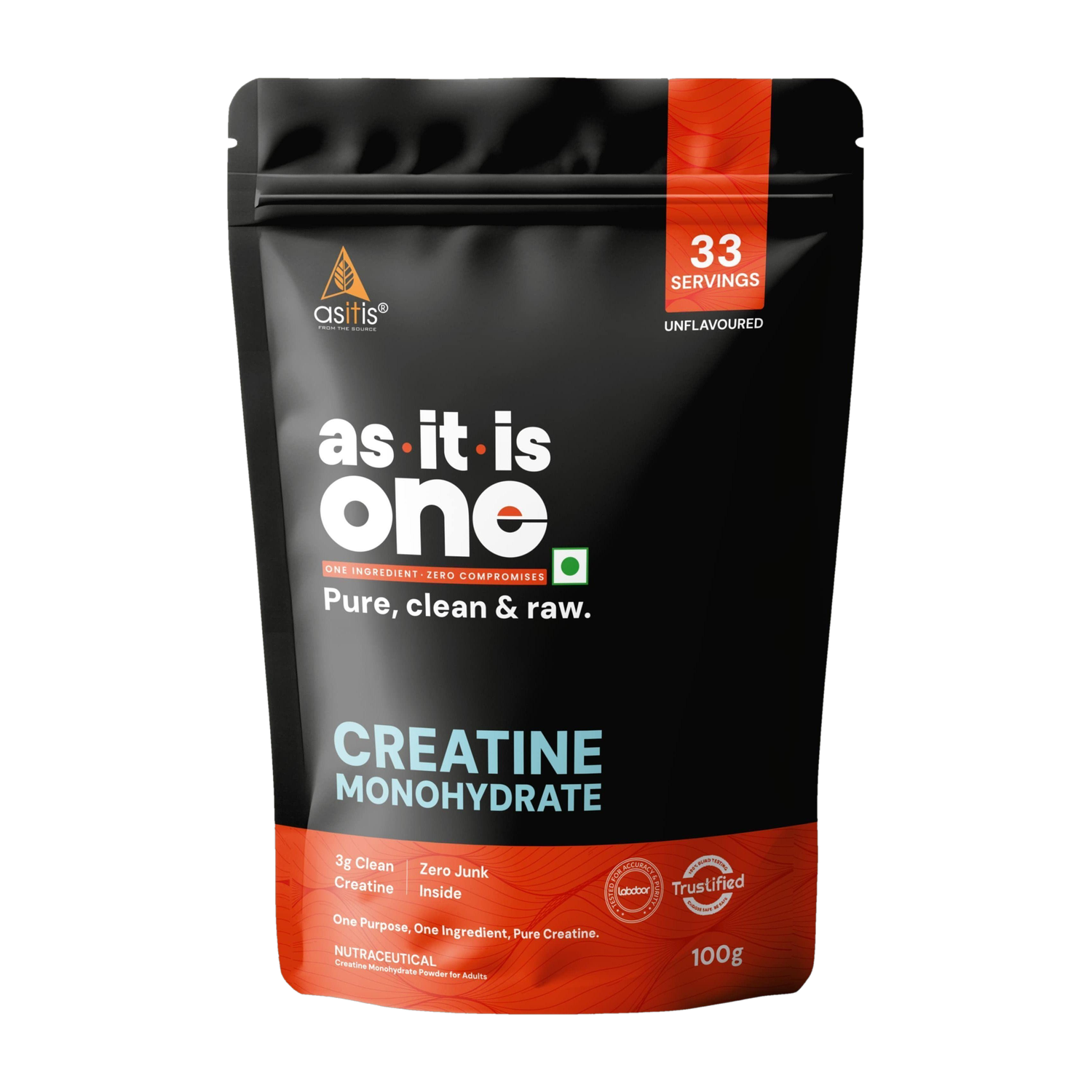 AS-IT-IS Nutrition Creatine monohydrate - 100 gms Creatine