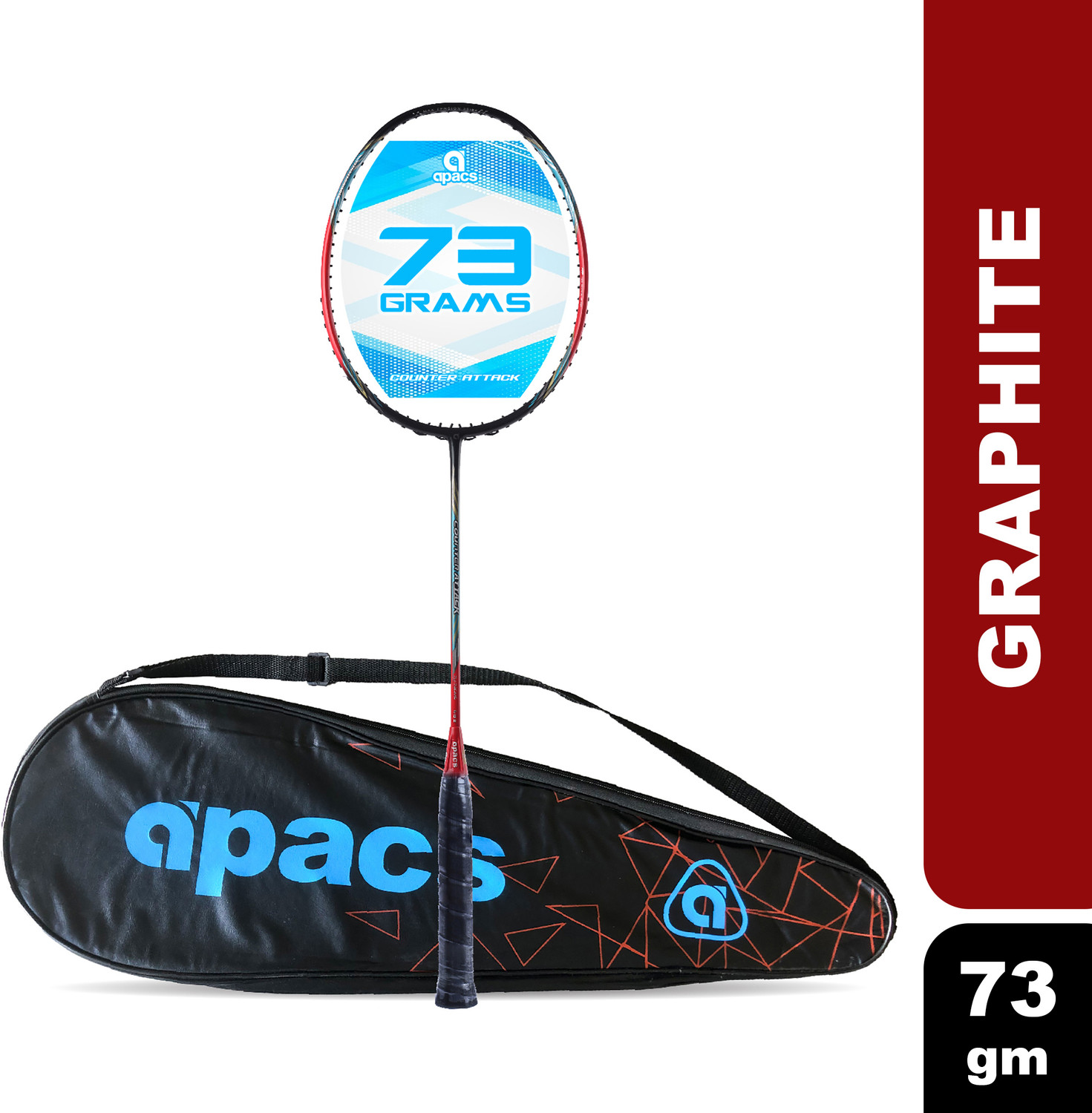Image of apacs Fleet N Power 900 Silver, Blue Unstrung Badminton Racquet (Pack of: 1, 82 g)