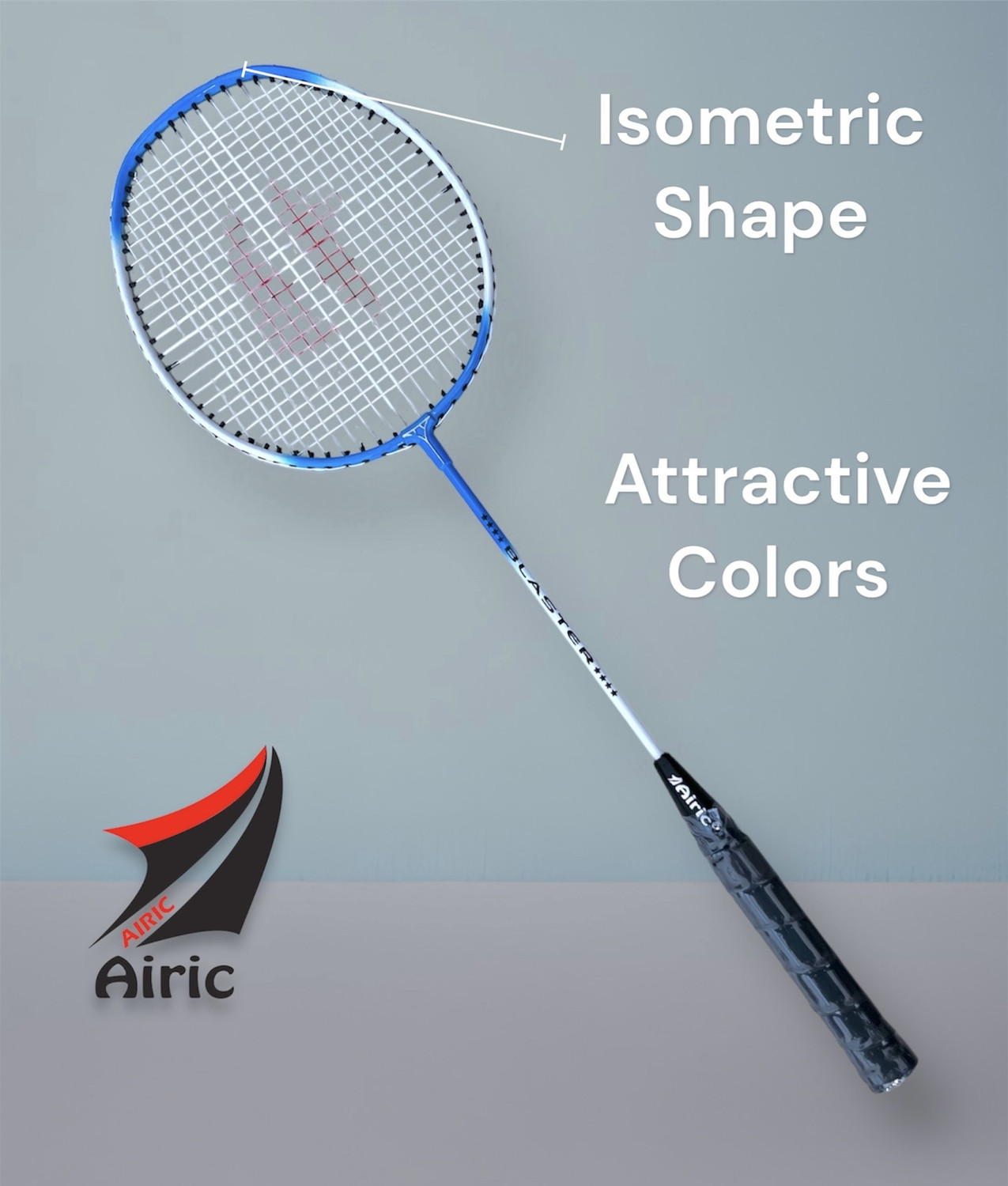 Image of Airic Isometric Blaster Staunch with 3 Feather Shuttles, Net and Cover Badminton Kit
