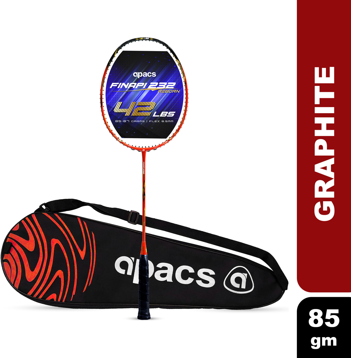 Image of apacs Fleet N Power 900 Silver, Blue Unstrung Badminton Racquet (Pack of: 1, 82 g)