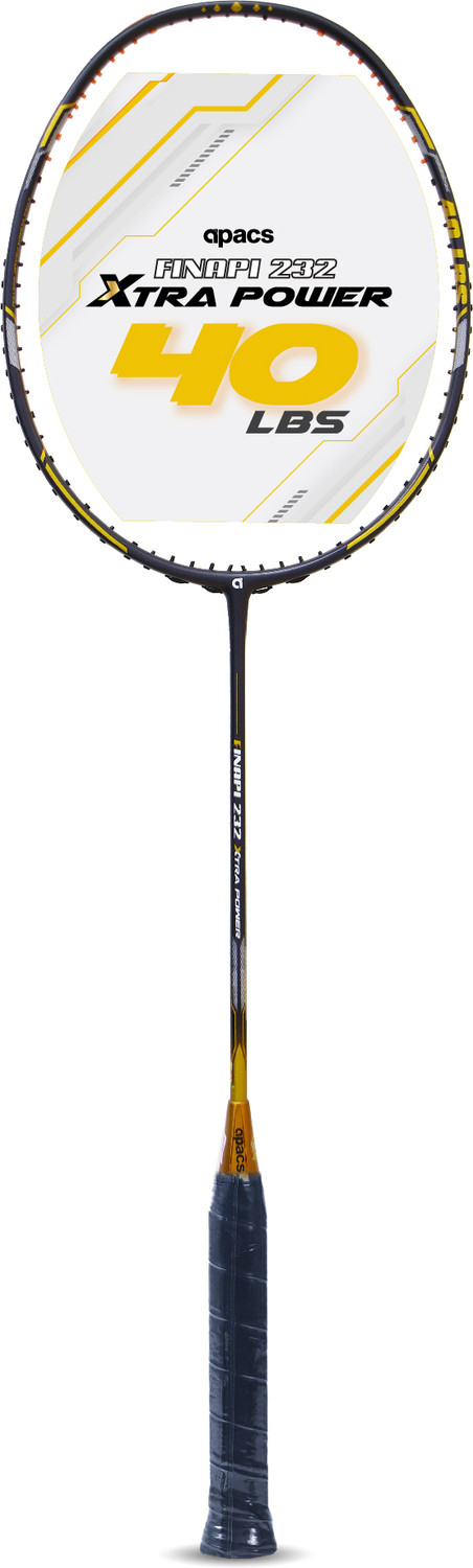 Image of apacs Finapi 232 Xtra Power (40 LBS, 40T Extra Strong Graphite) Blue, Gold Unstrung Badminton Racquet