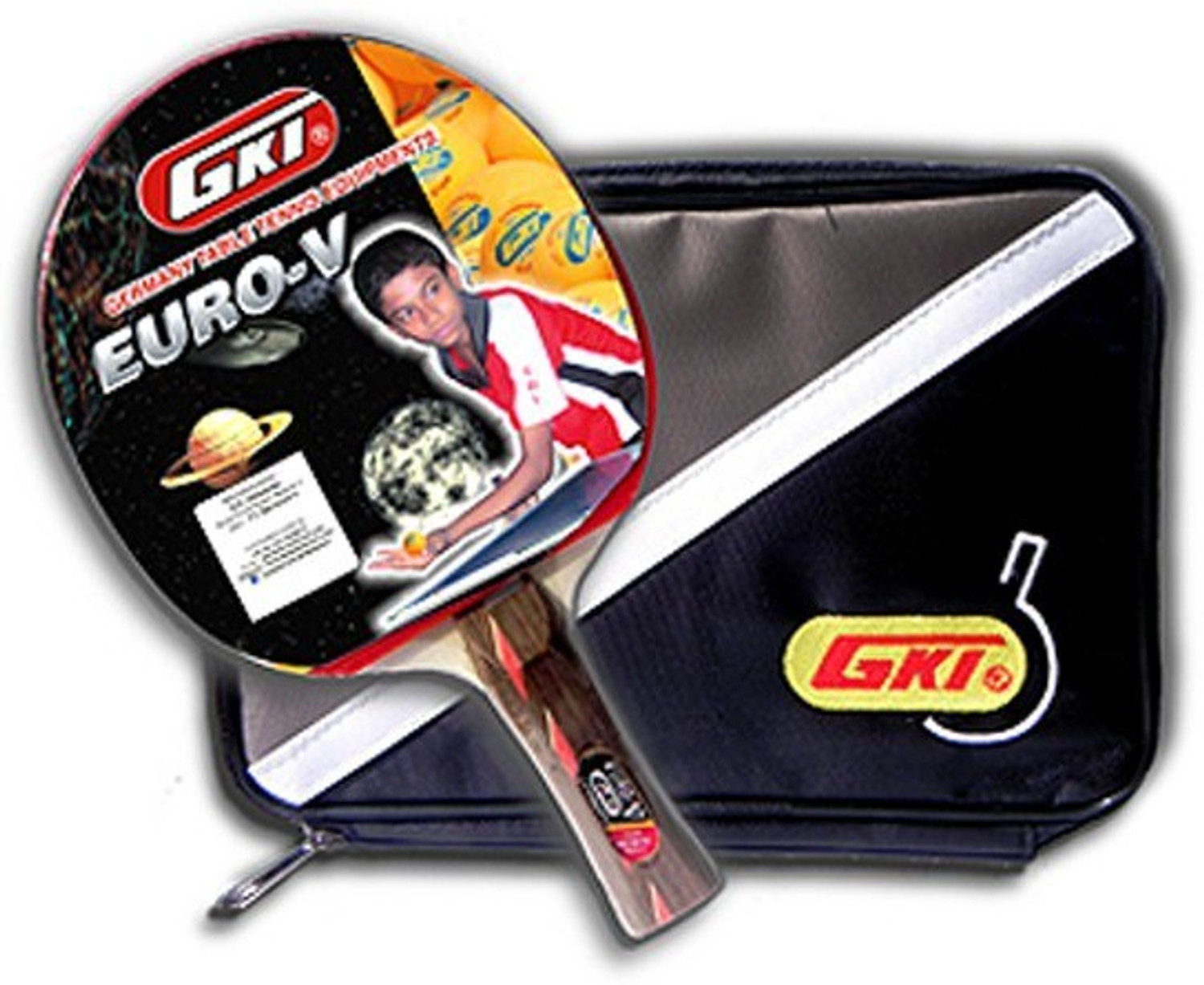 GKI EURO V Multicolor Table Tennis Racquet