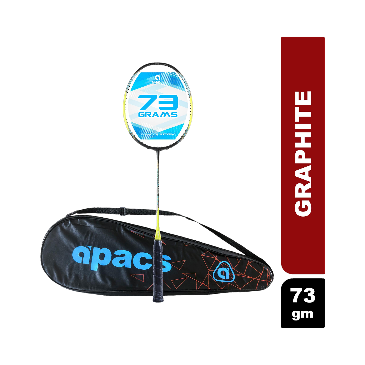 Image of apacs Fleet N Power 900 Silver, Blue Unstrung Badminton Racquet (Pack of: 1, 82 g)