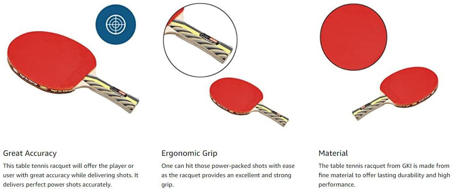 Image of GKI OFFENSIVE XX Red Table Tennis Racquet
