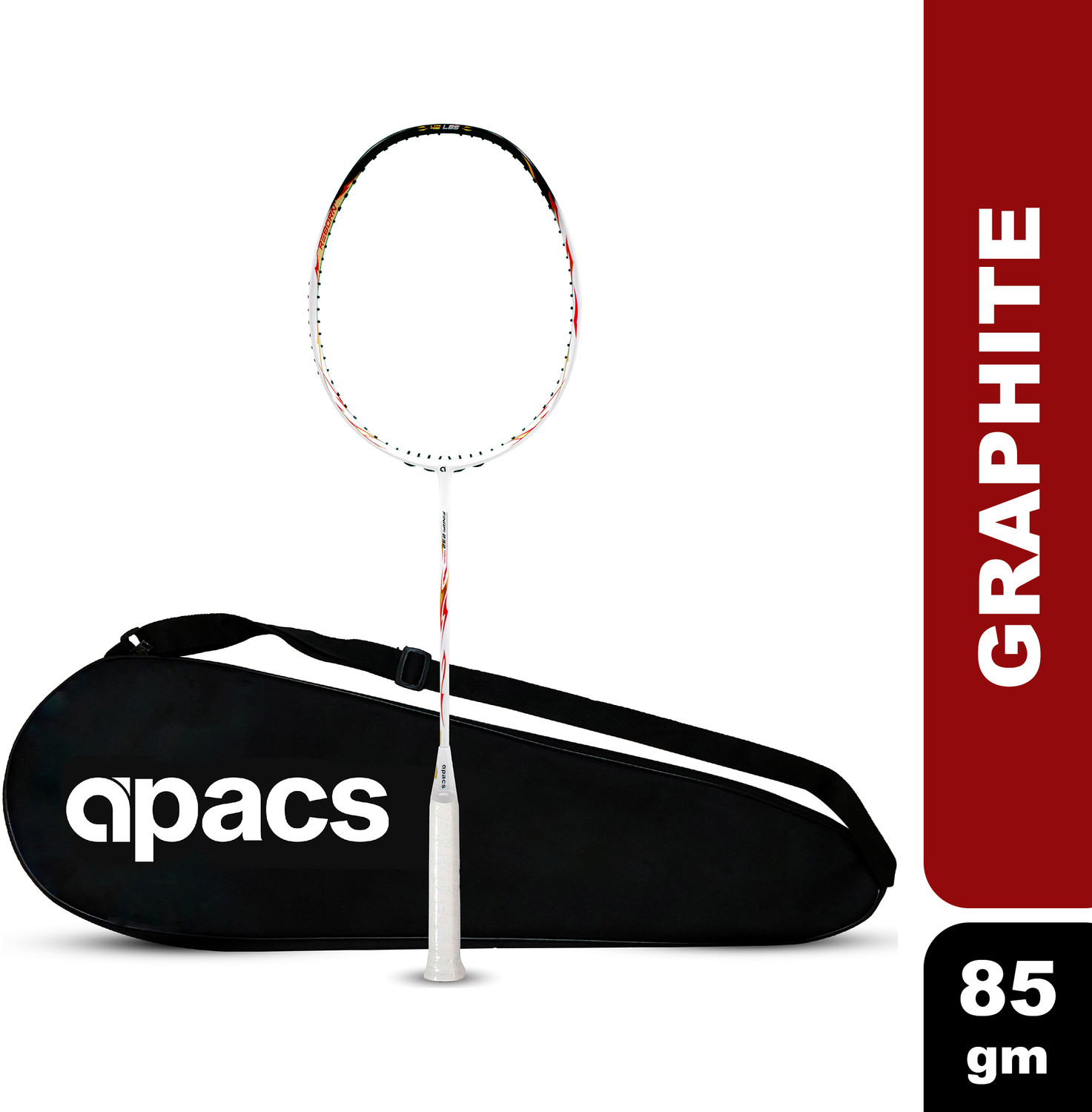 Image of apacs Fleet N Power 900 Silver, Blue Unstrung Badminton Racquet (Pack of: 1, 82 g)